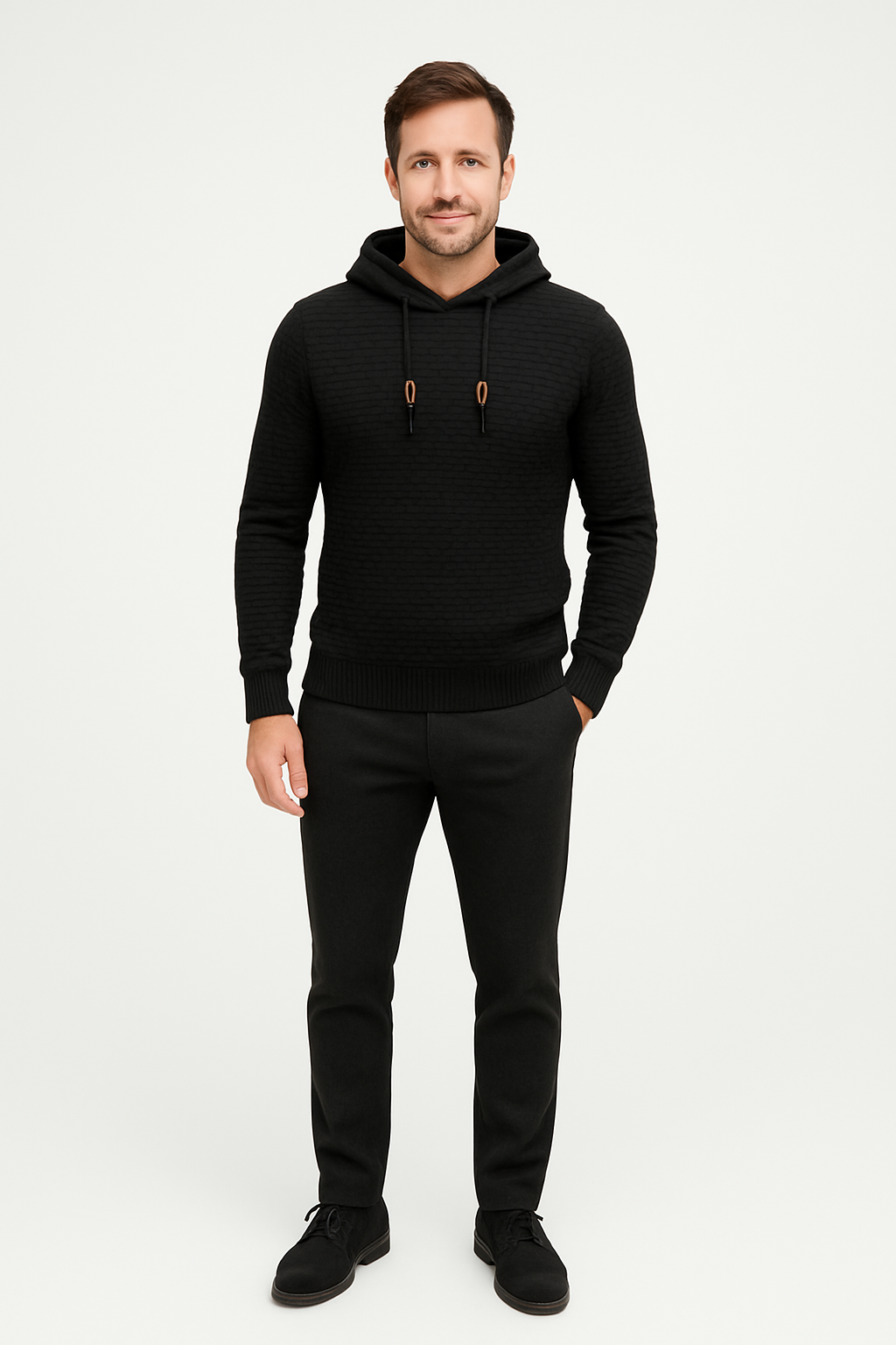 Heren Hoodie Katoenmix met Capuchon