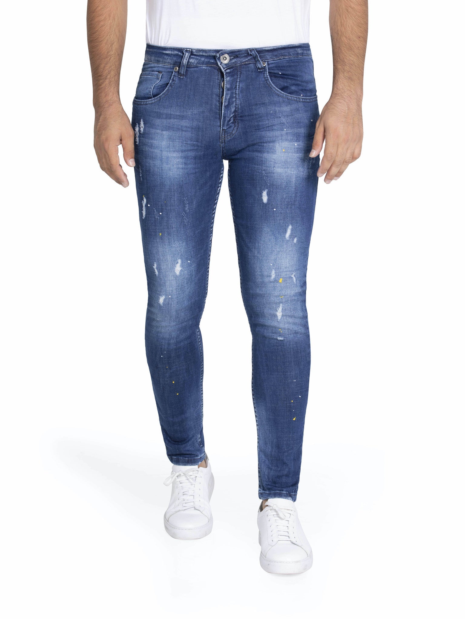 Valenci Jeans Yellow Splashed