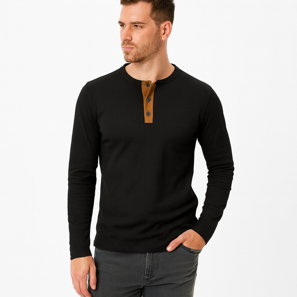 Heren Cord-shirt langemouw