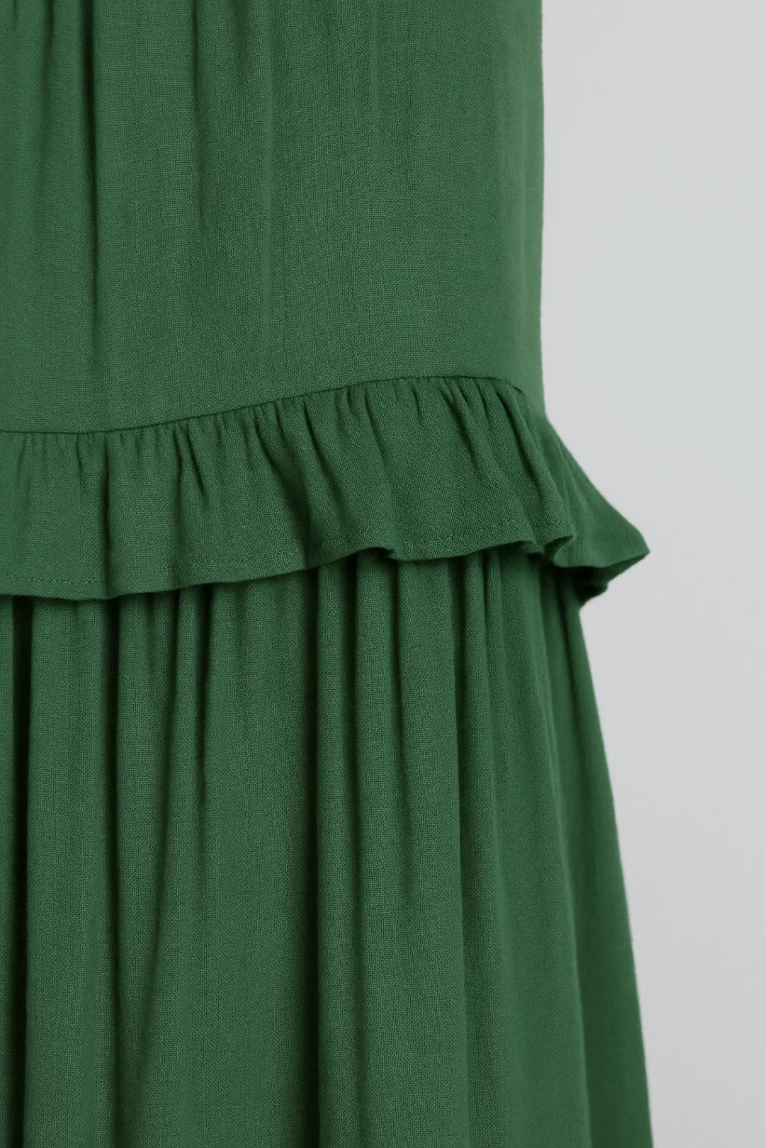 Lange jurk met ruches