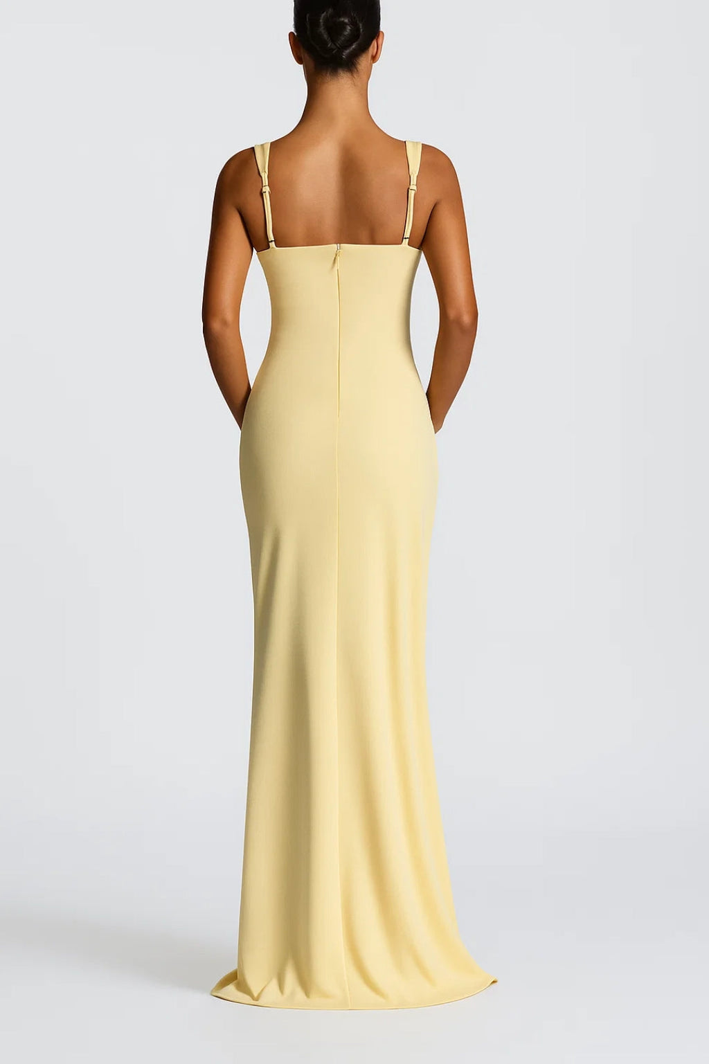 Lange jurk met split aan de zijkant