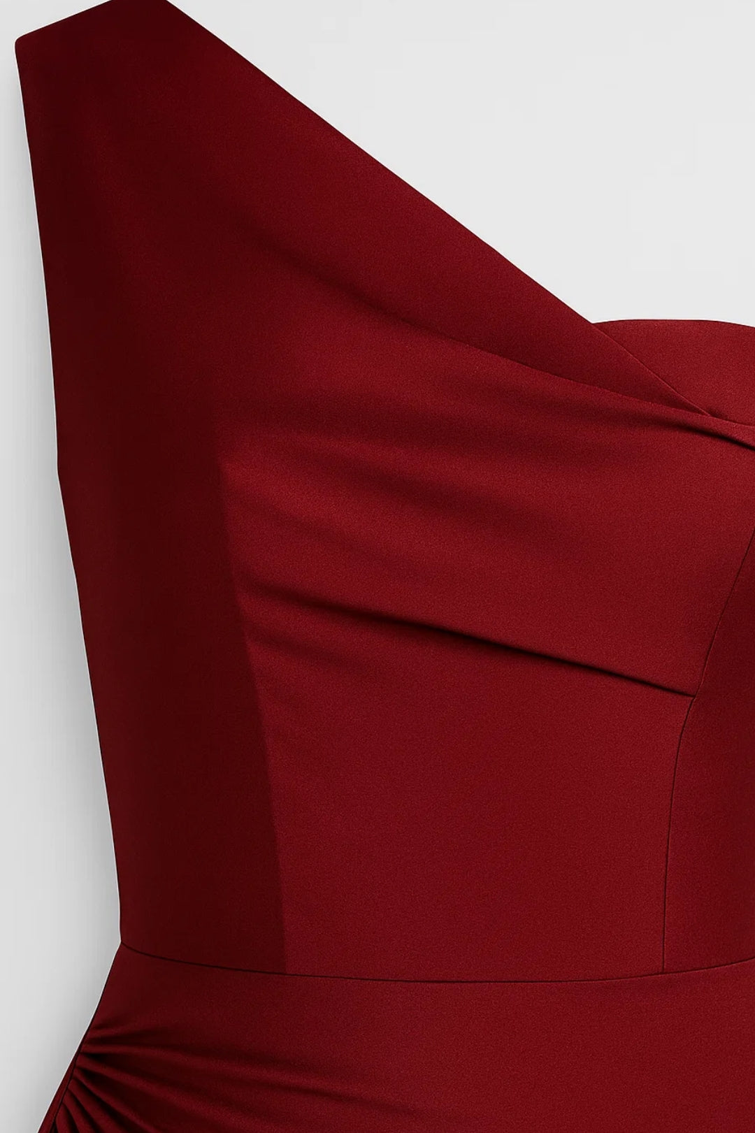 Lange one-shoulder jurk