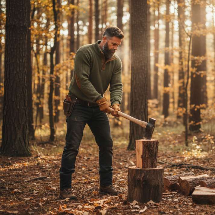 Heren Trui Gebreid Met Elleboogstukken