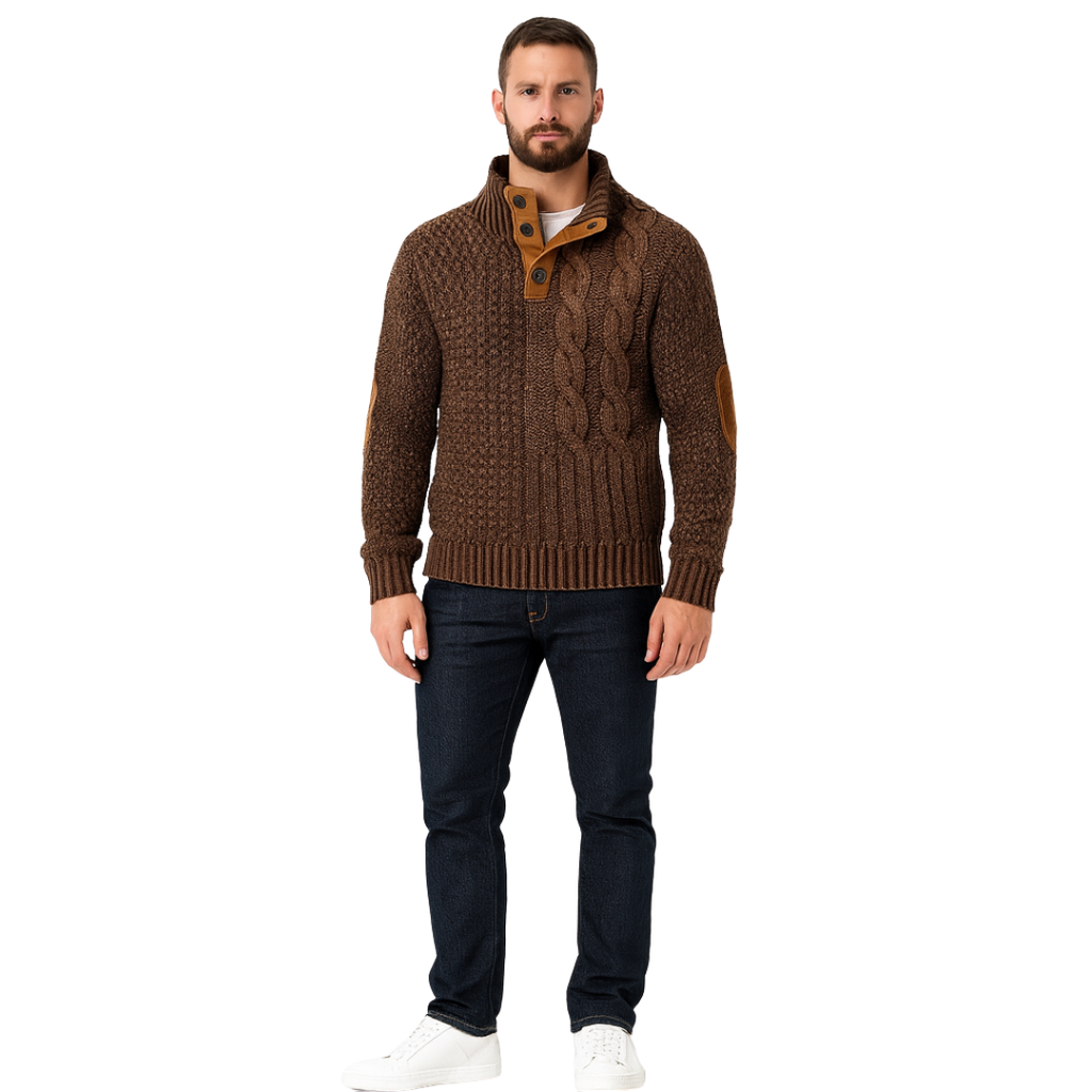Heren Kabel Gebreide Trui