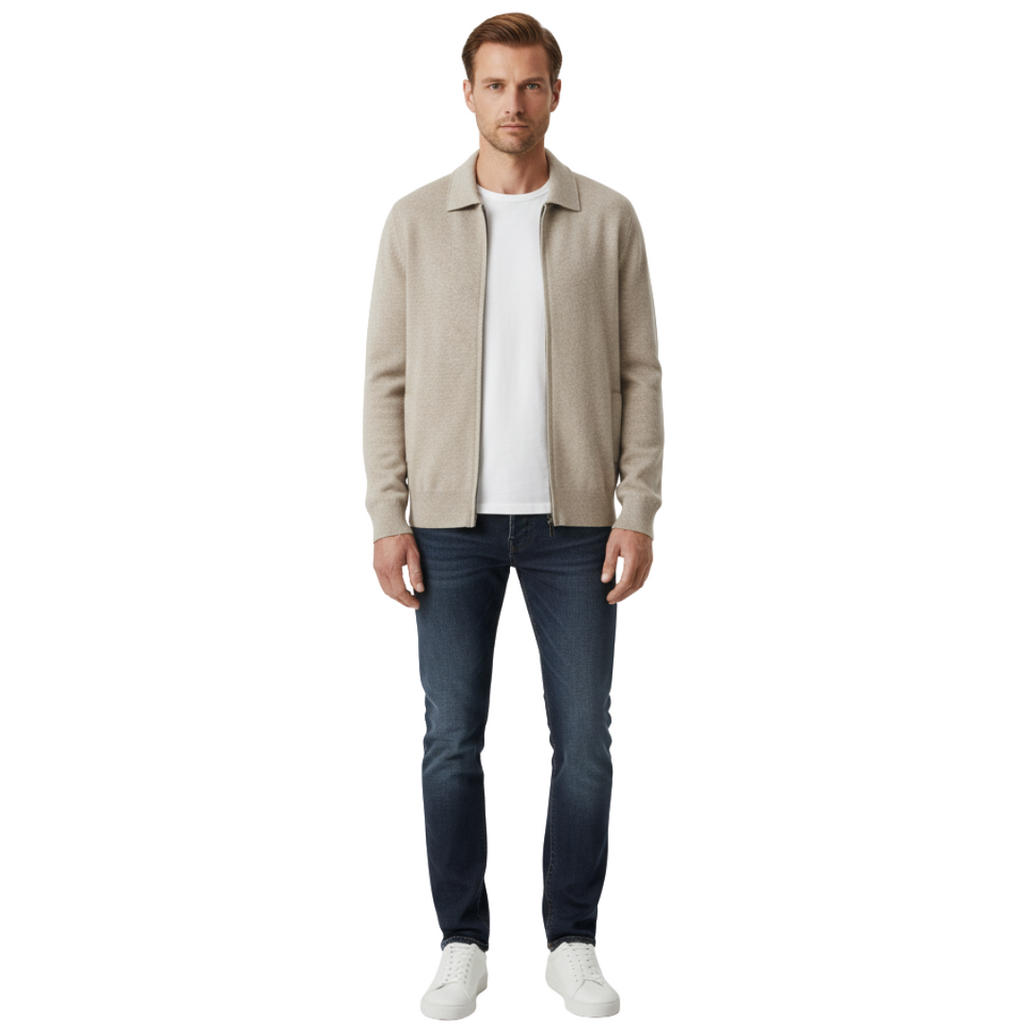 Emiliano Gebreide Wol Cardigan