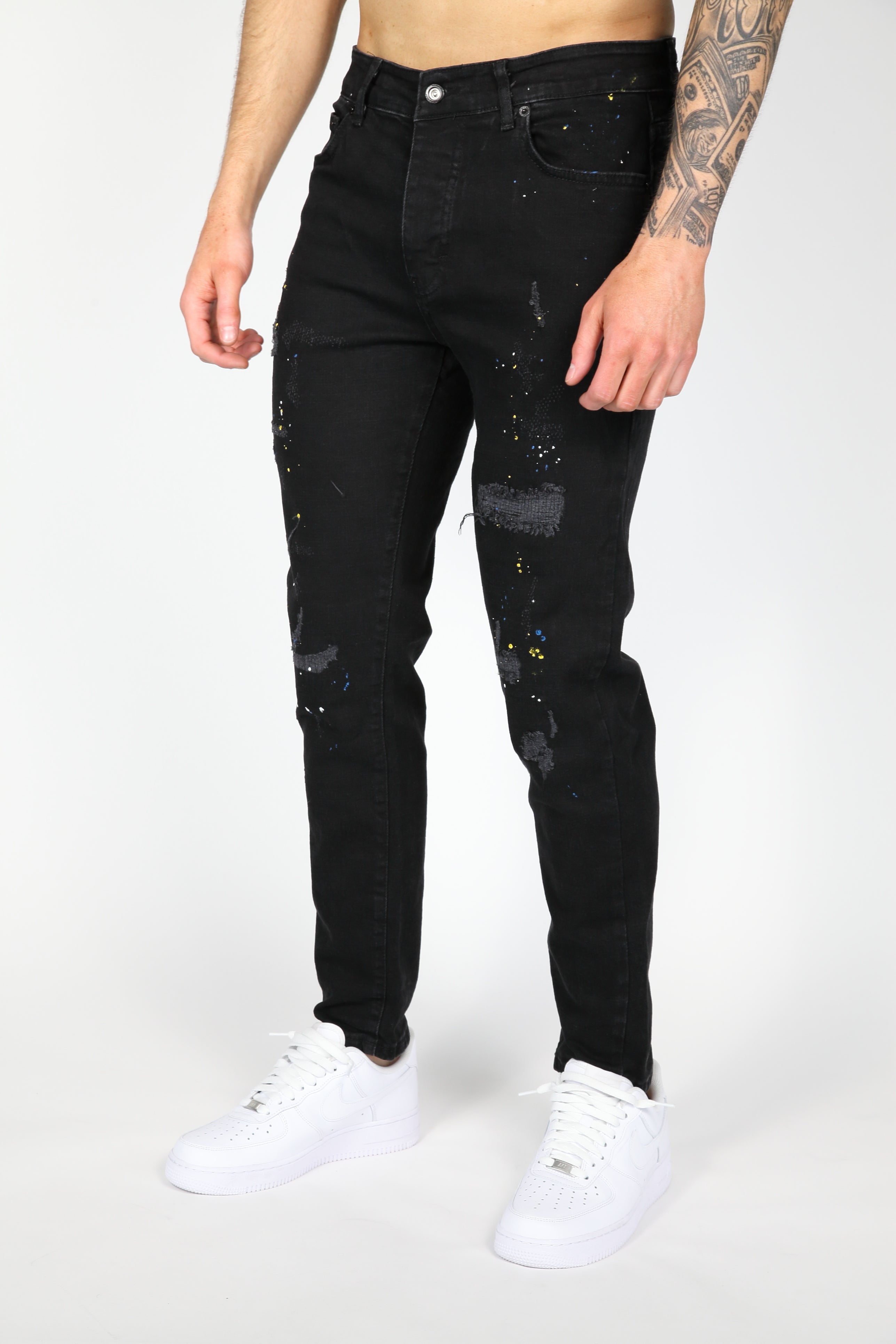 The Ripped Jeans Zwart