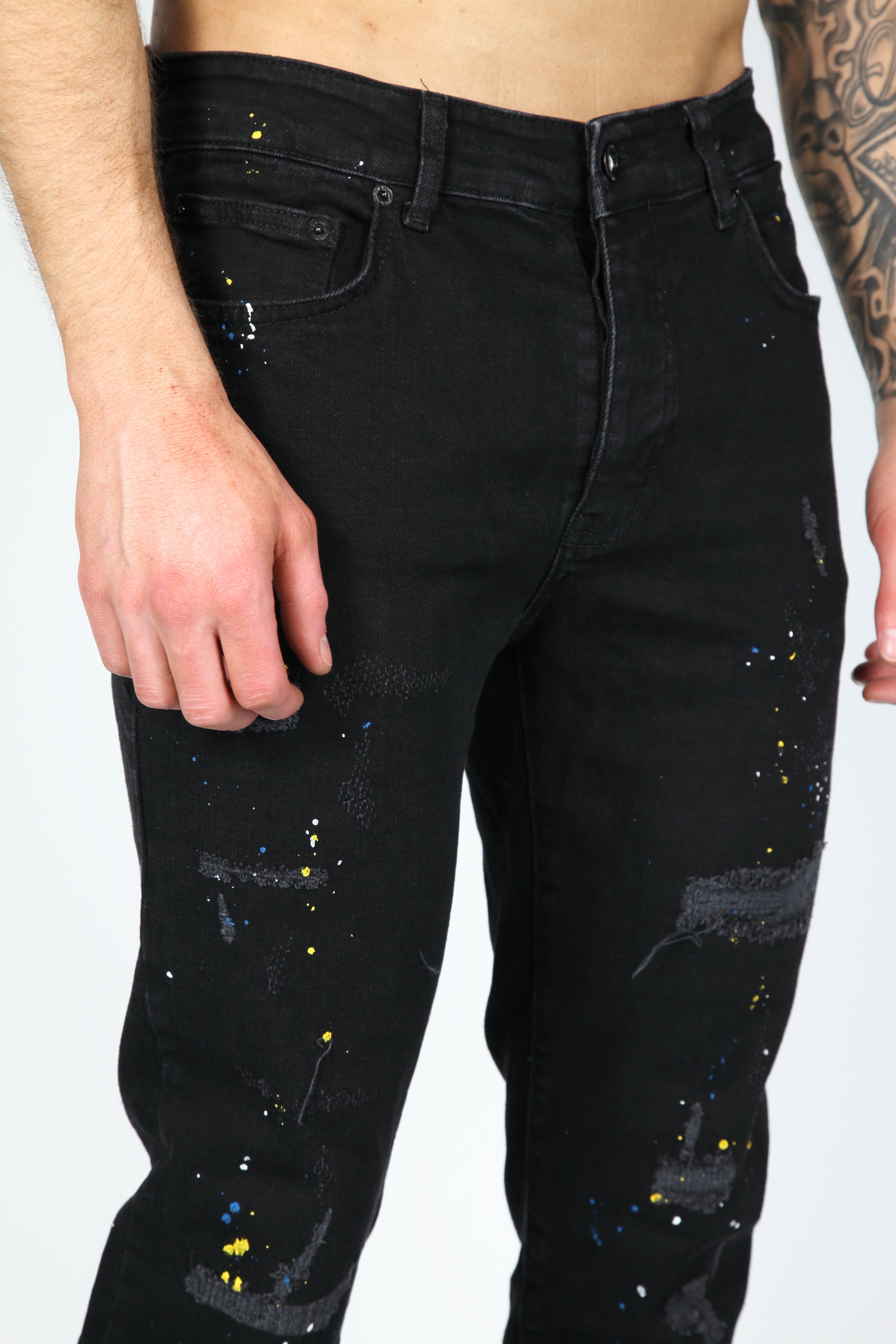 The Ripped Jeans Zwart