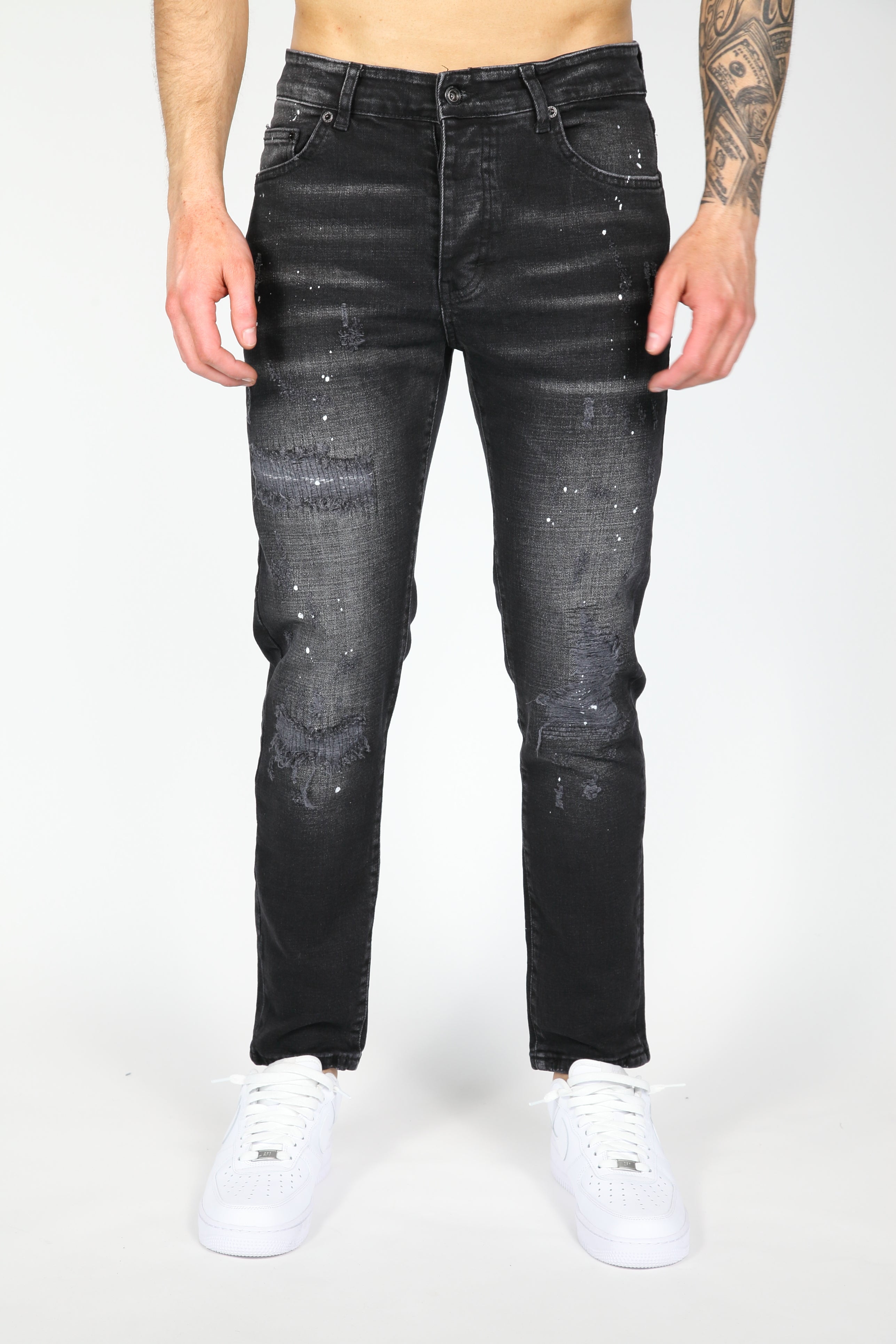 The Ripped Jeans Antraciet