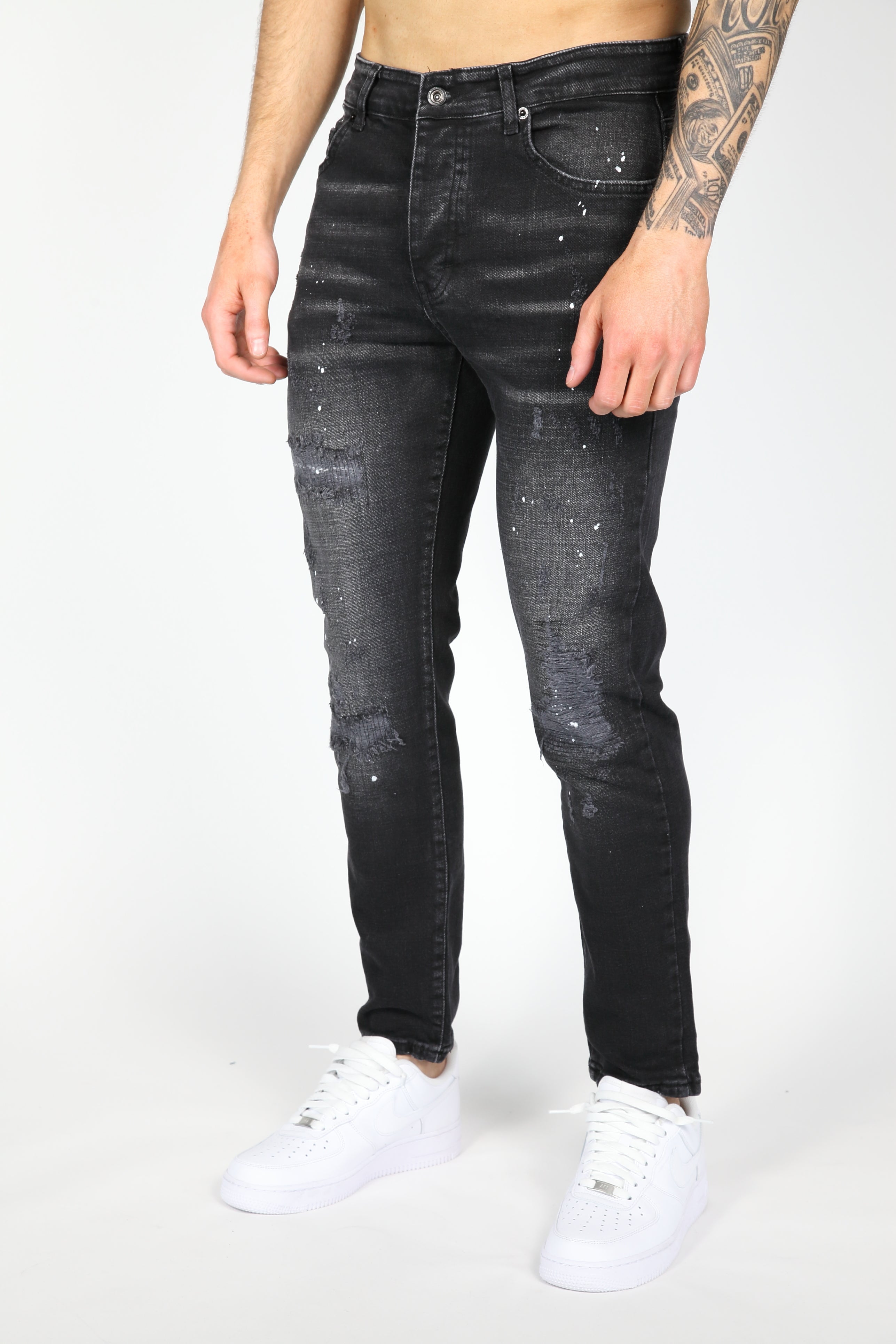 The Ripped Jeans Antraciet