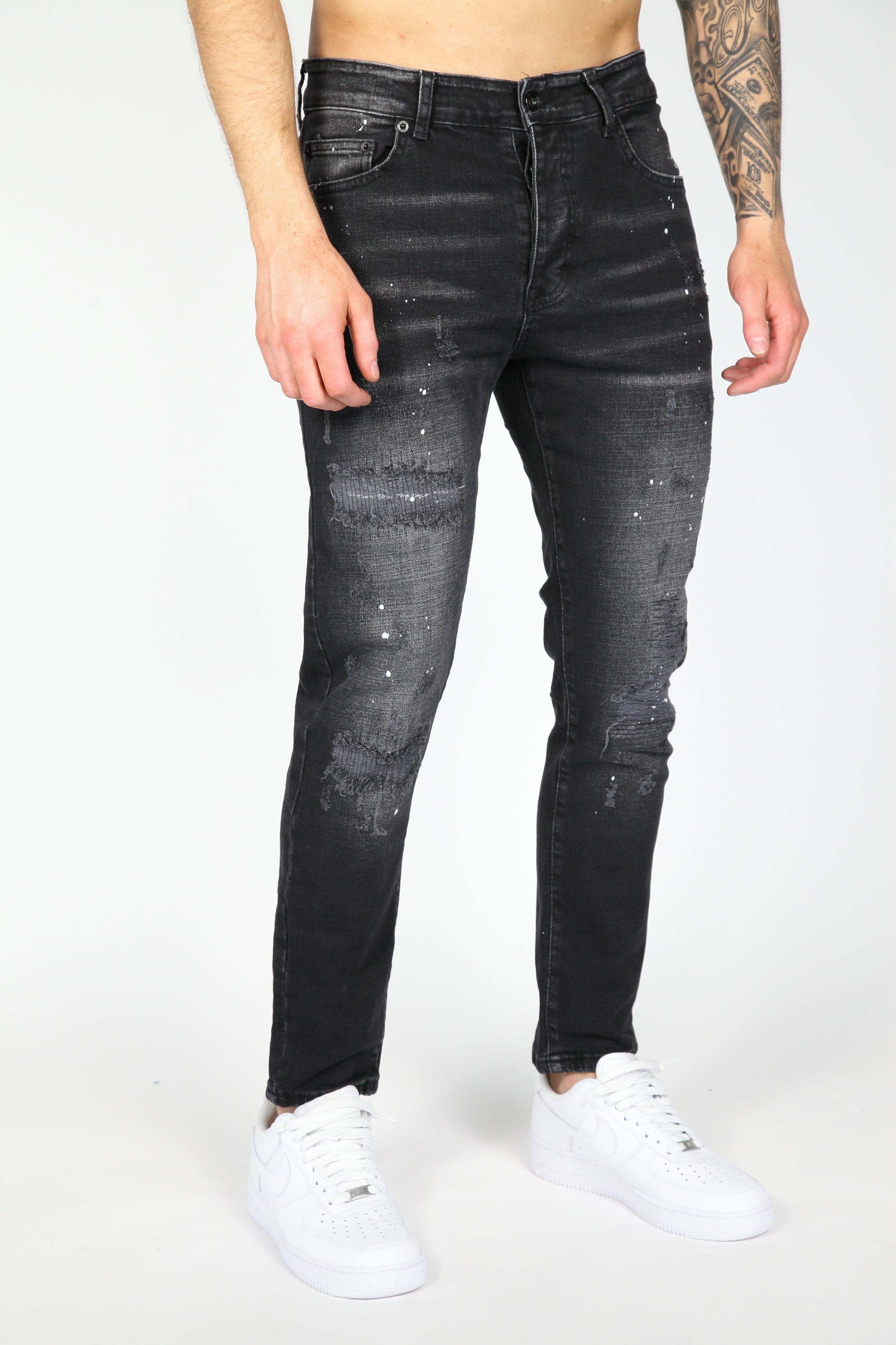 The Ripped Jeans Antraciet