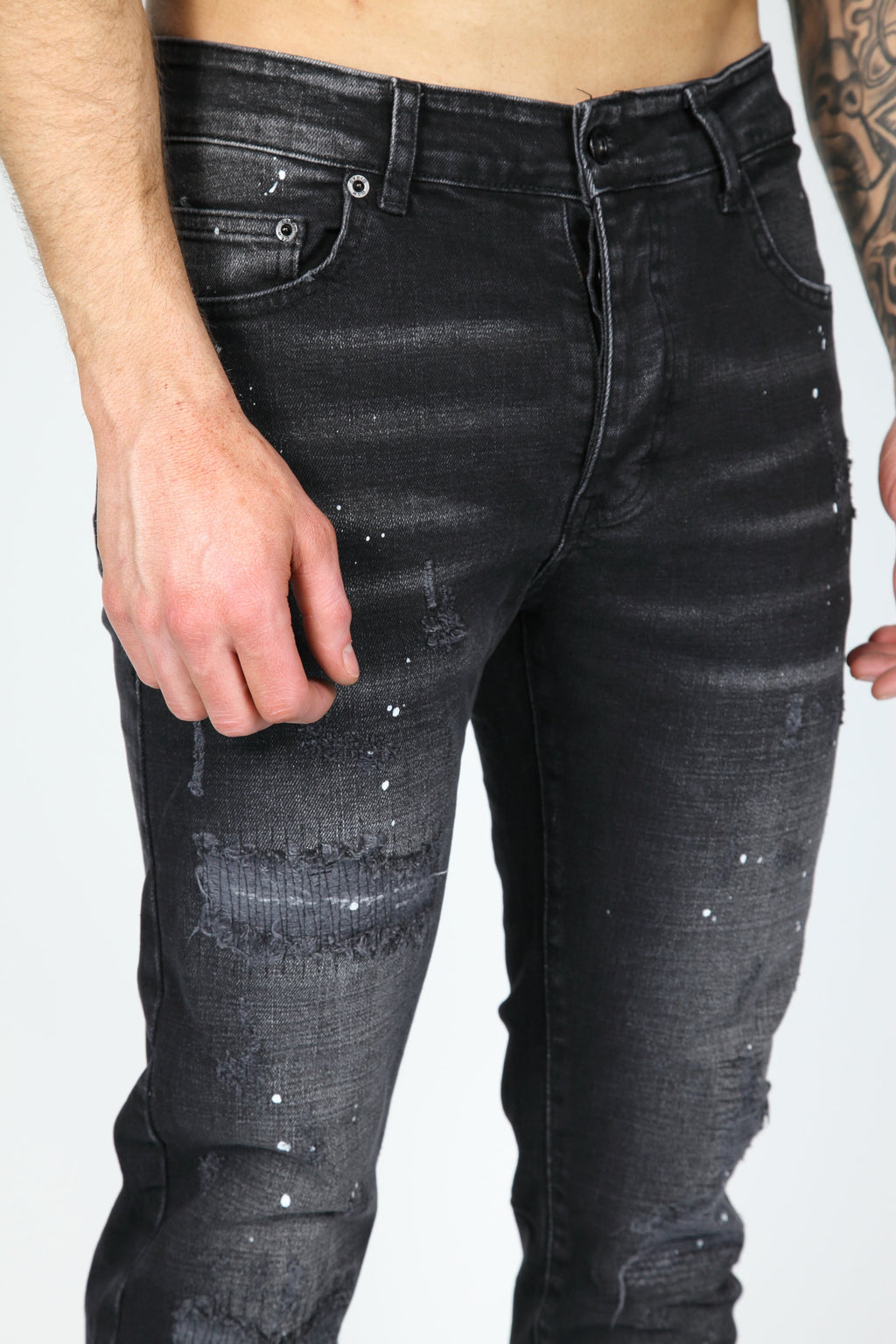 The Ripped Jeans Antraciet