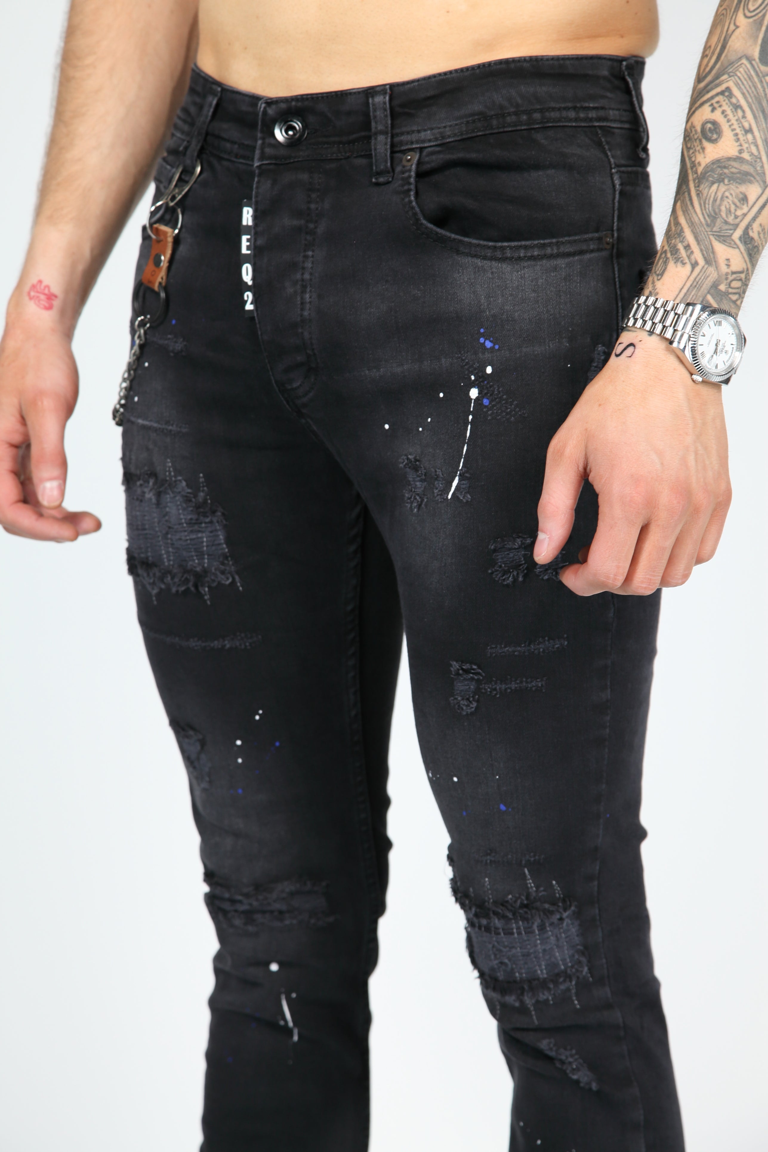 The Painted Rebel Skinny Jeans Antraciet
