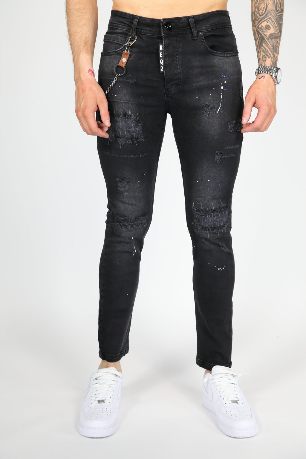 The Painted Rebel Skinny Jeans Antraciet