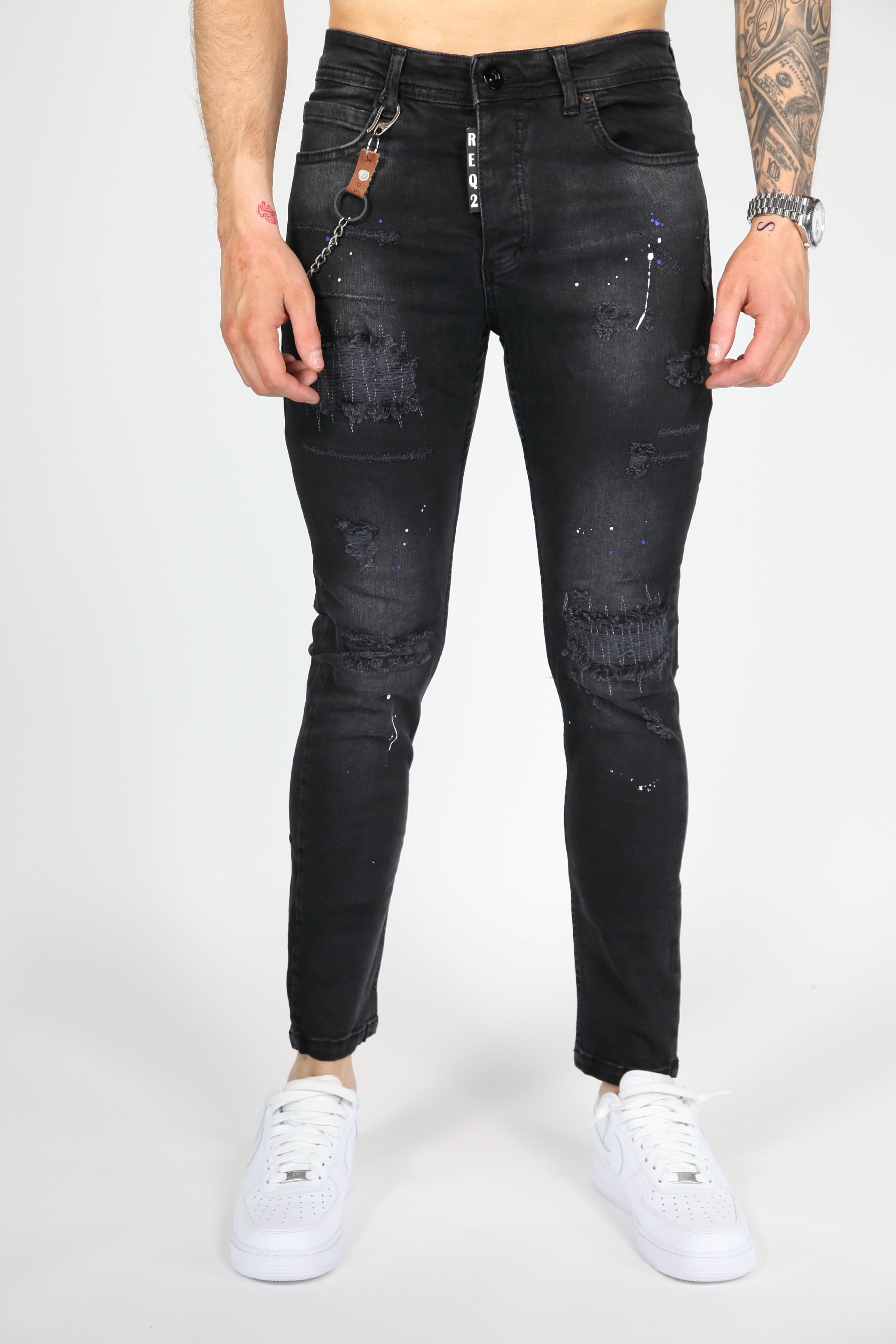 The Painted Rebel Skinny Jeans Antraciet