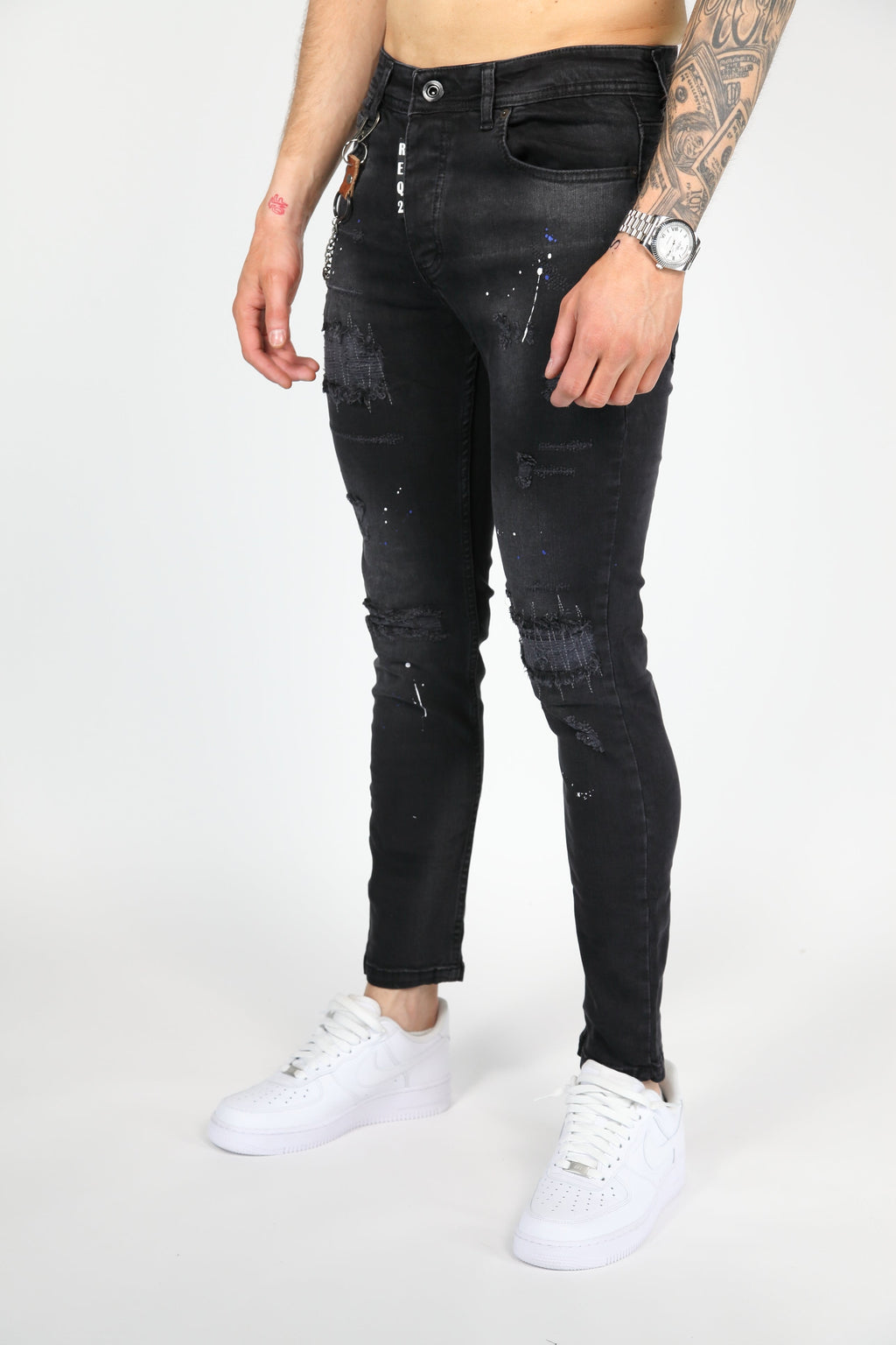 The Painted Rebel Skinny Jeans Antraciet