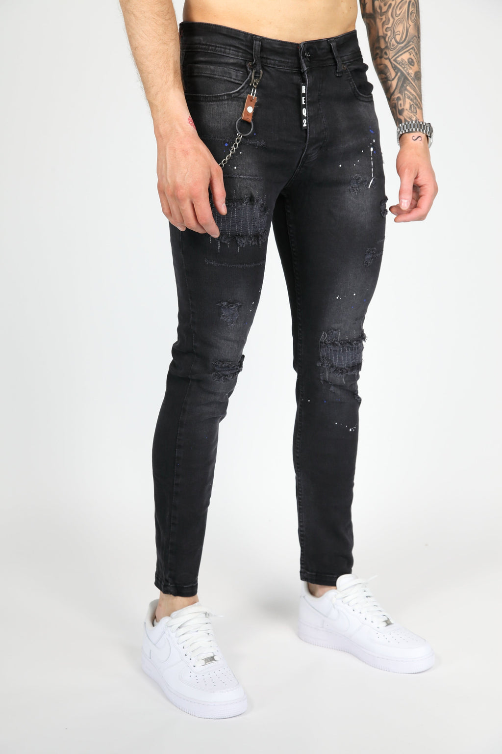 The Painted Rebel Skinny Jeans Antraciet