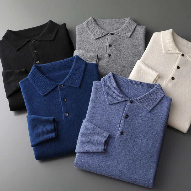 Heren Polo Merino Wol