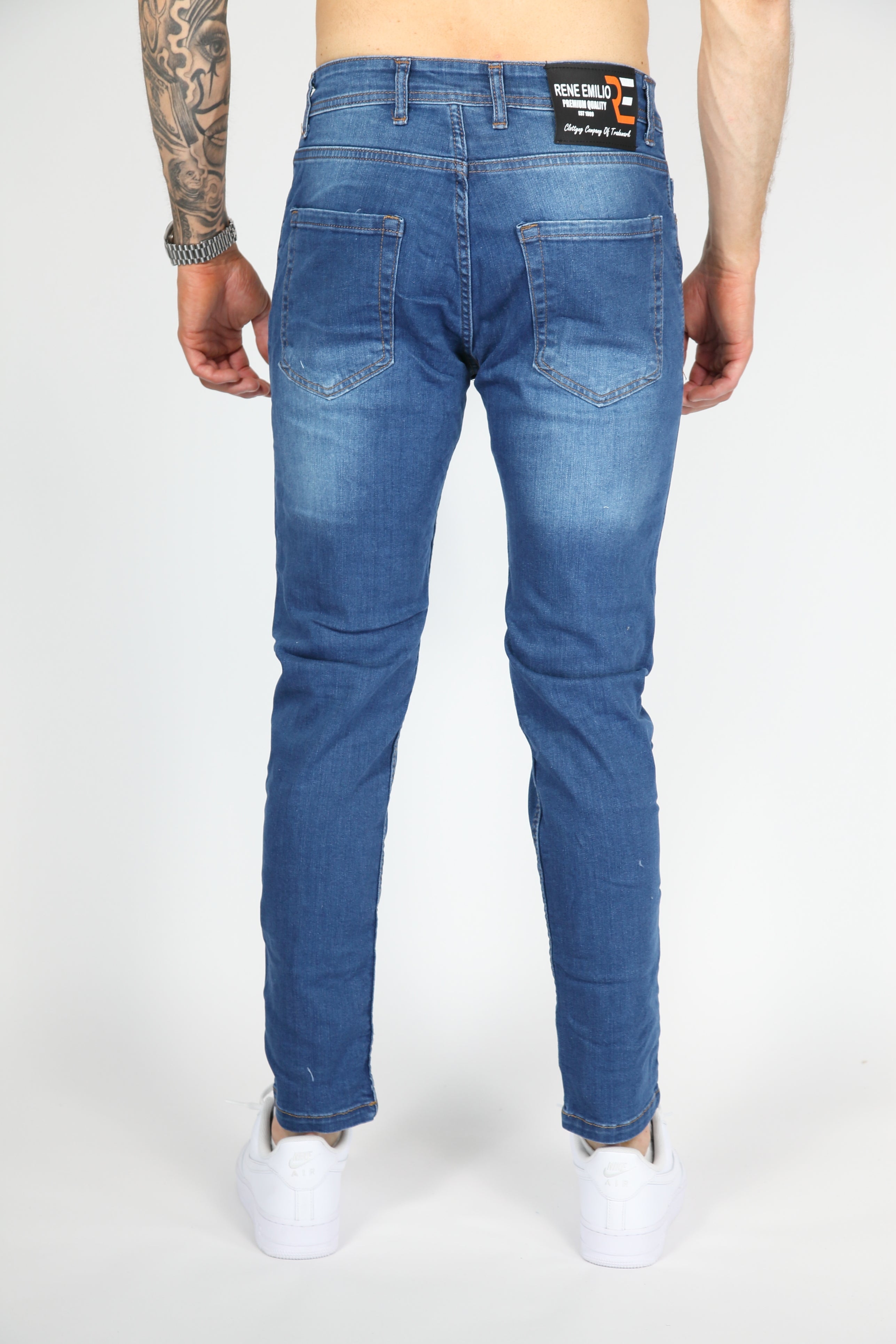 The Splatter Skinny Jeans Blauw