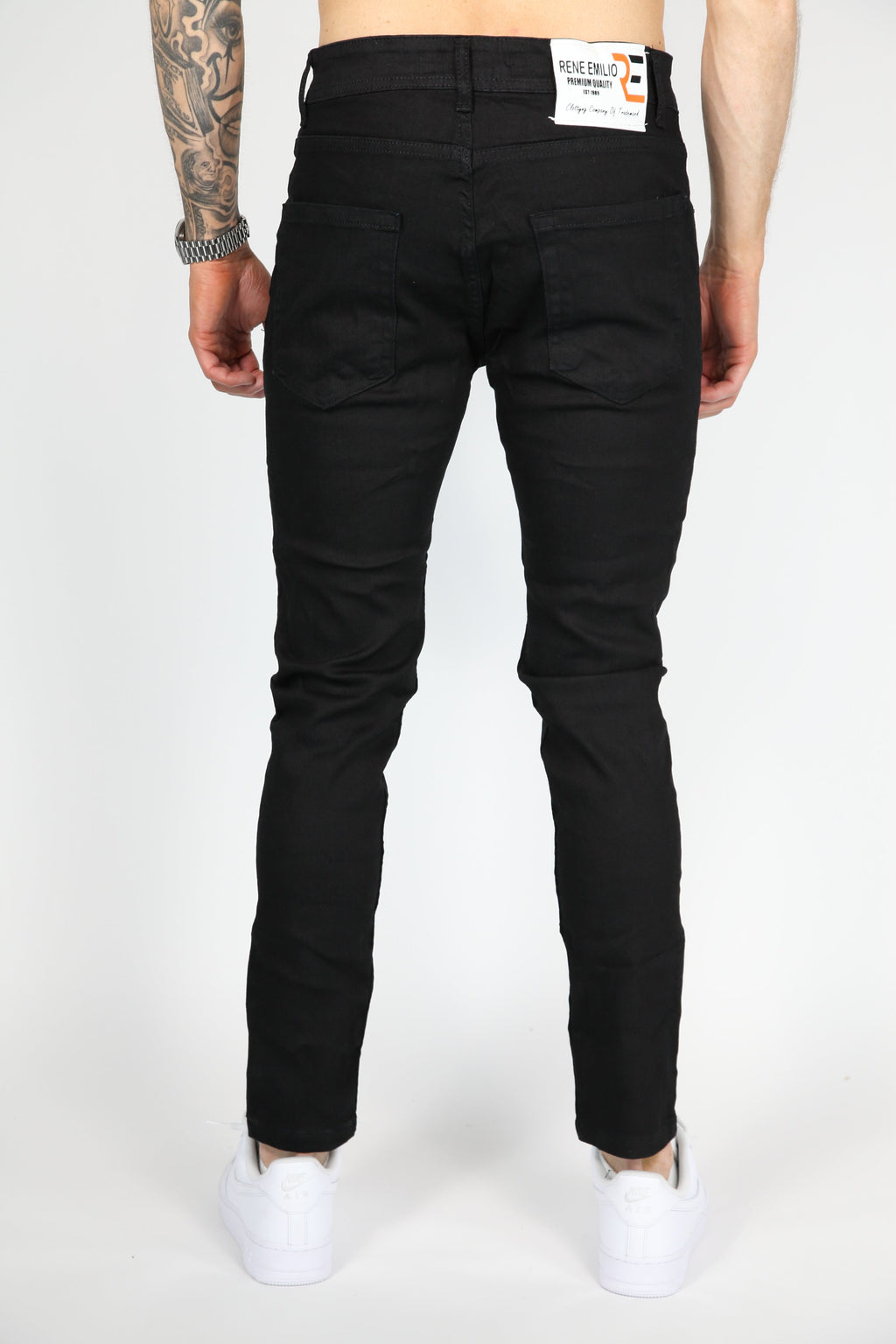 The Street Damage Skinny Jeans Zwart
