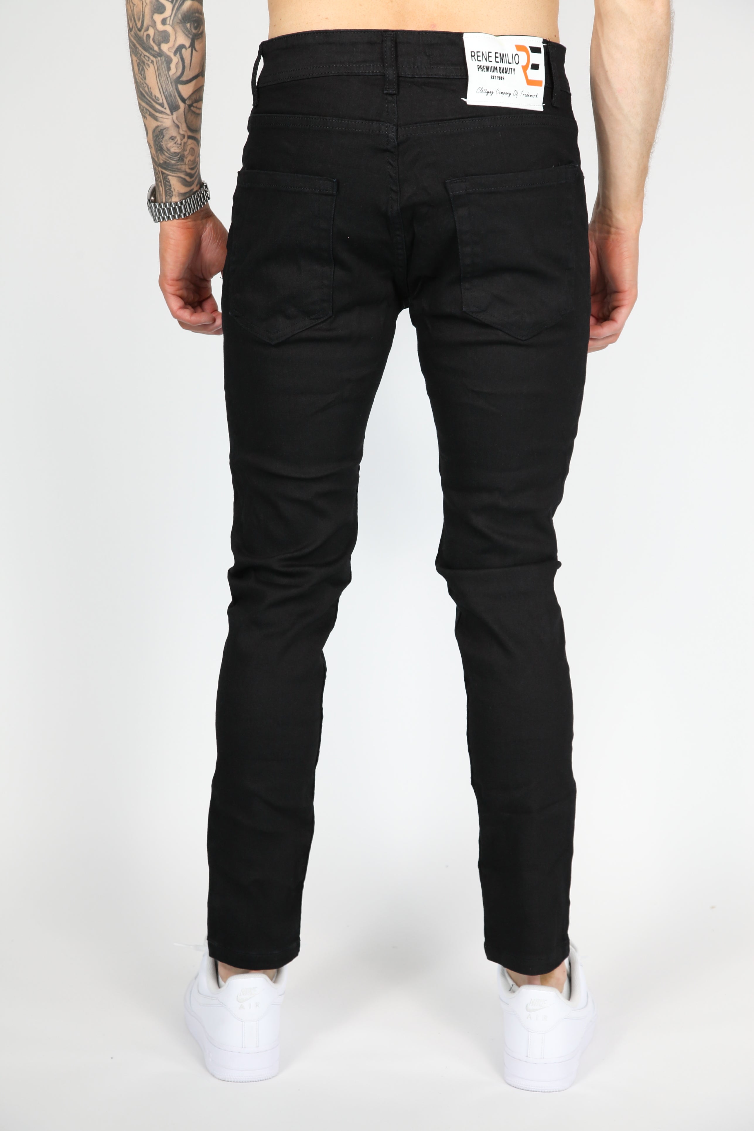 The Street Damage Skinny Jeans Zwart