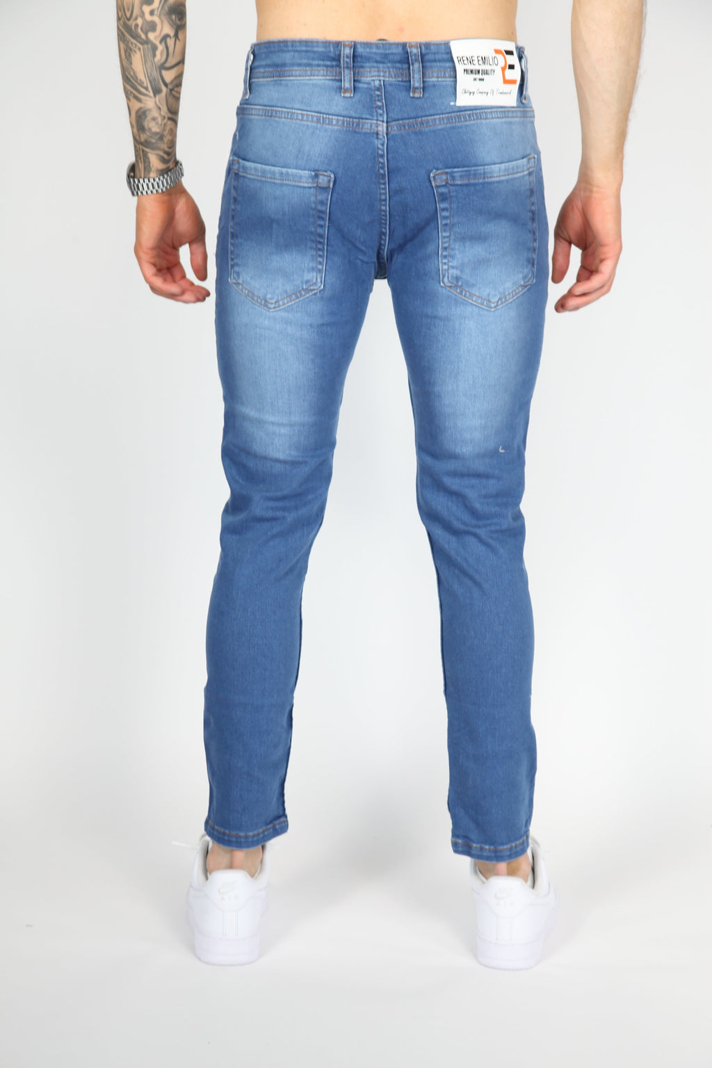 The Street Damage Skinny Jeans Blauw