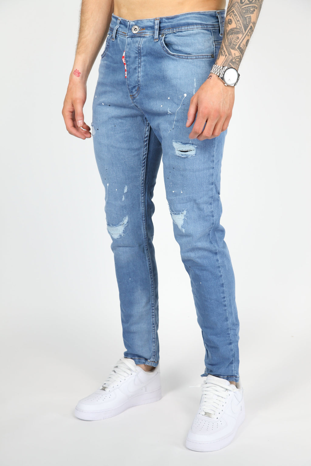 The Urban Slash Skinny Jeans Blauw