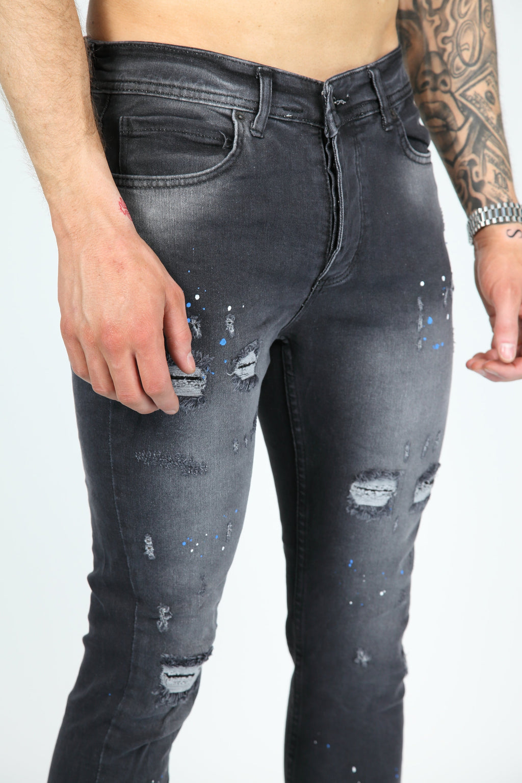 The Urban Slash Skinny Jeans Antraciet