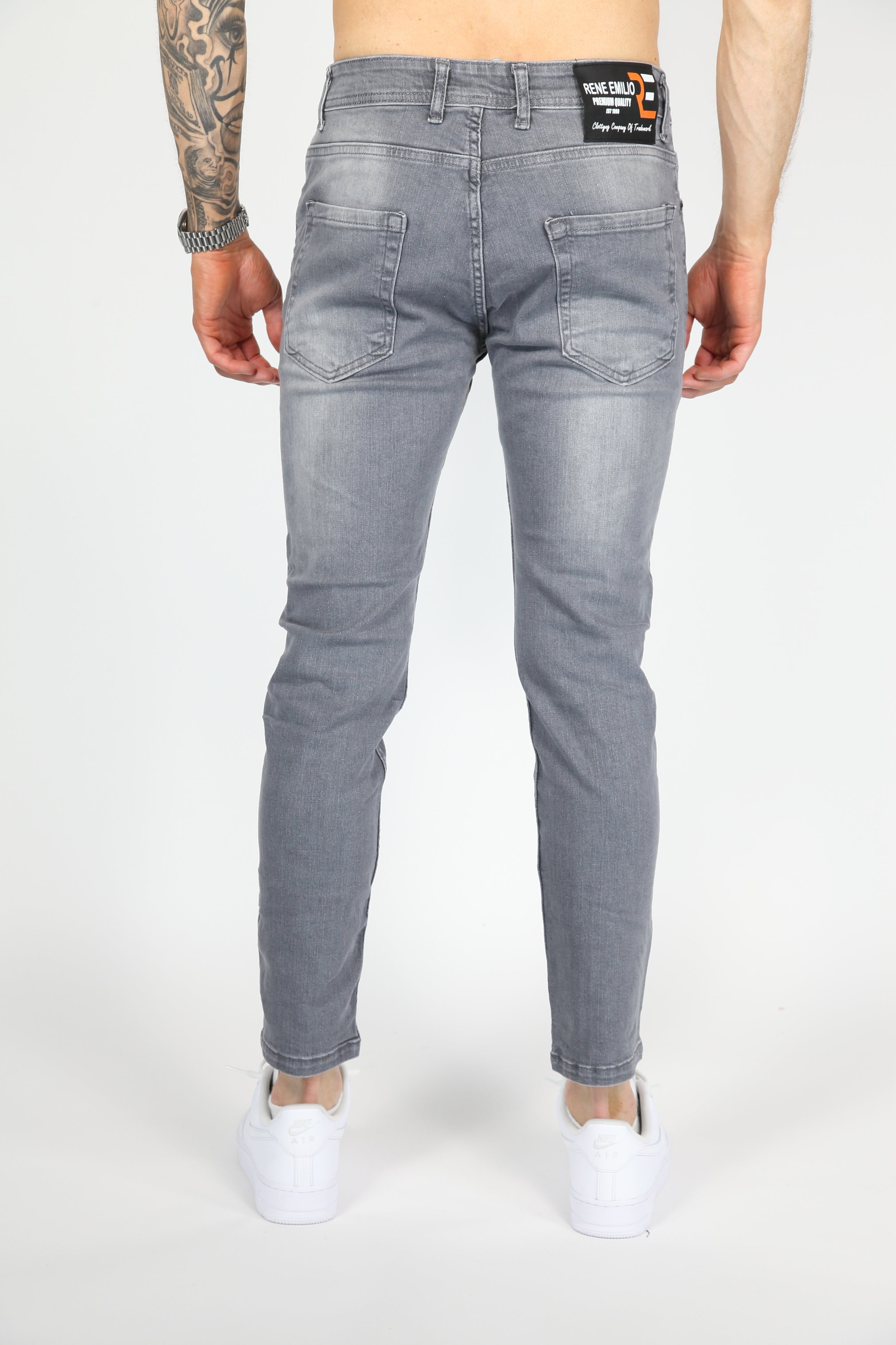 The Urban Slash Skinny Jeans Grijs