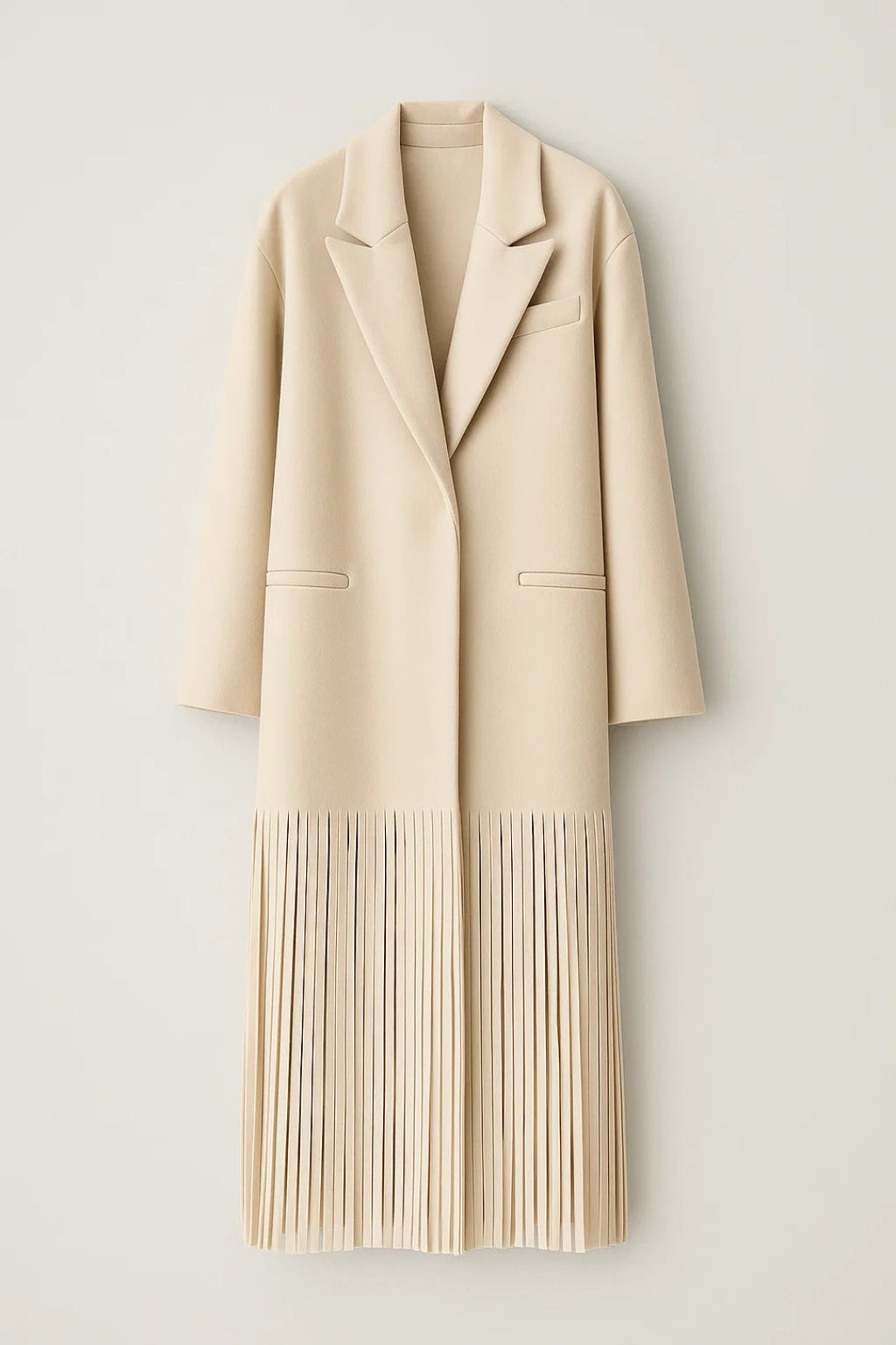 Damesjas met Reverskraag en Lasergesneden Franje