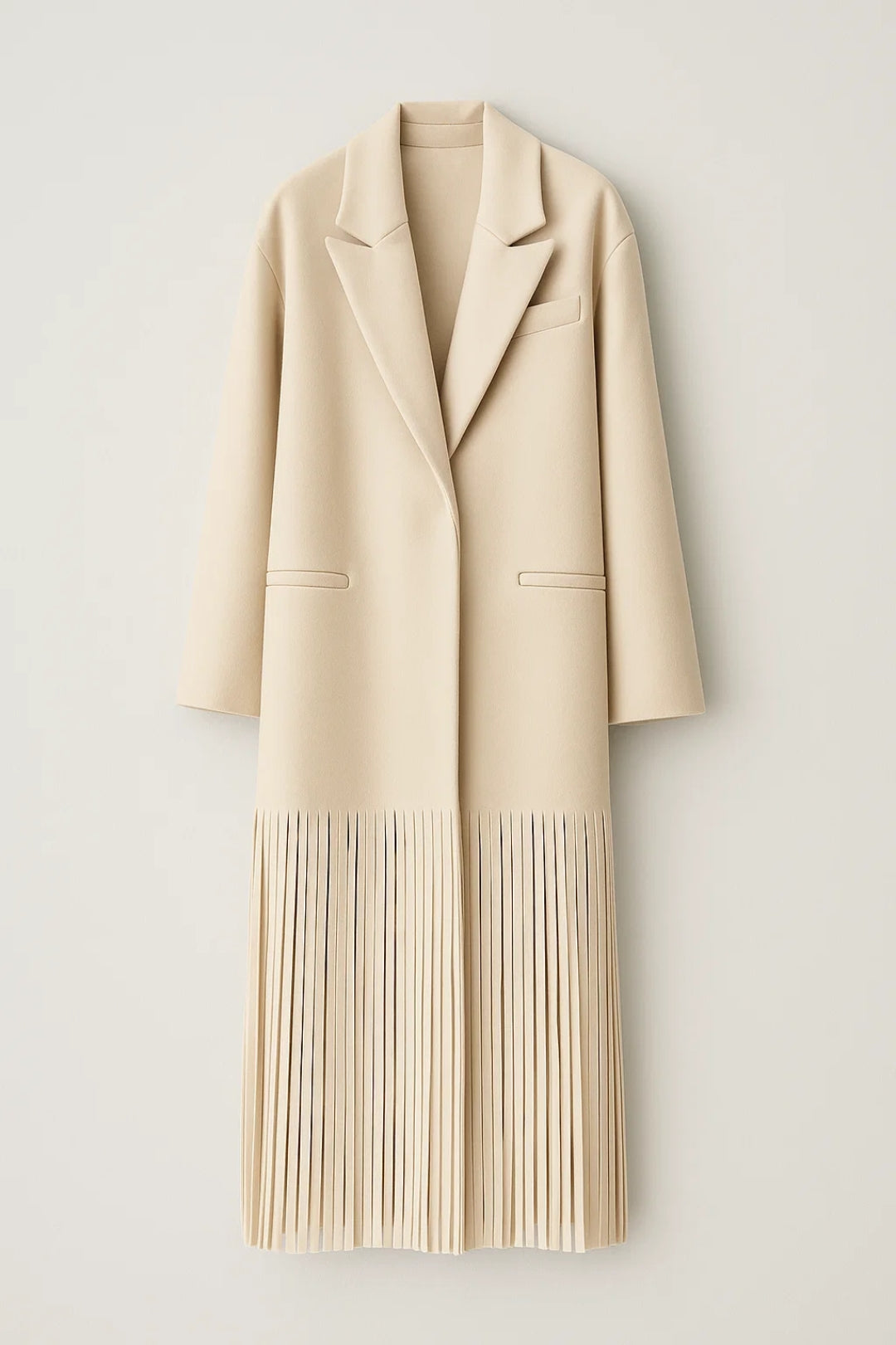 Damesjas met Reverskraag en Lasergesneden Franje