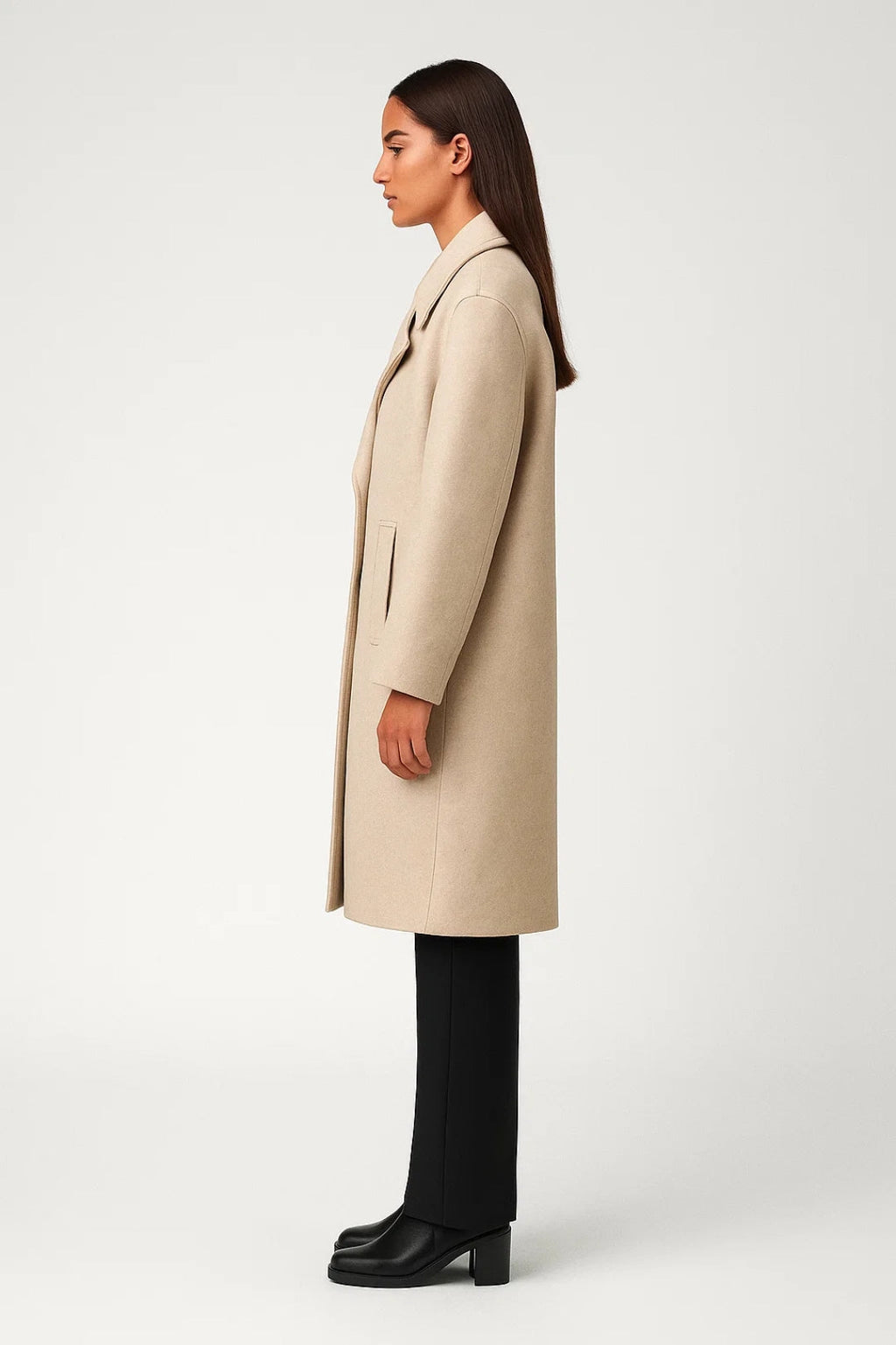 Damesjas met Dubbele Knoopsluiting en Brede Revers