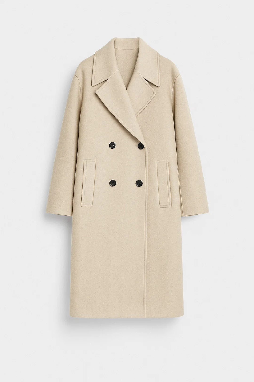 Damesjas met Dubbele Knoopsluiting en Brede Revers