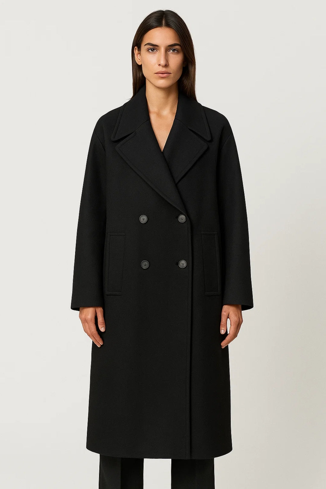 Damesjas met Dubbele Knoopsluiting en Brede Revers