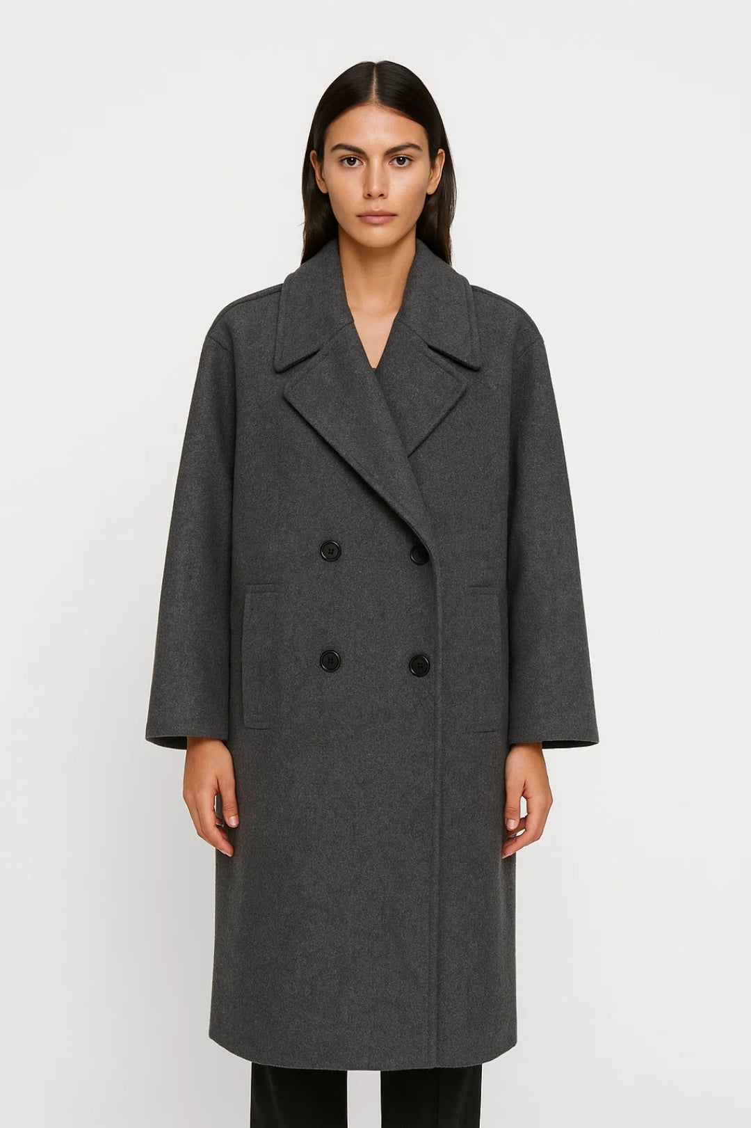 Damesjas met Dubbele Knoopsluiting en Brede Revers