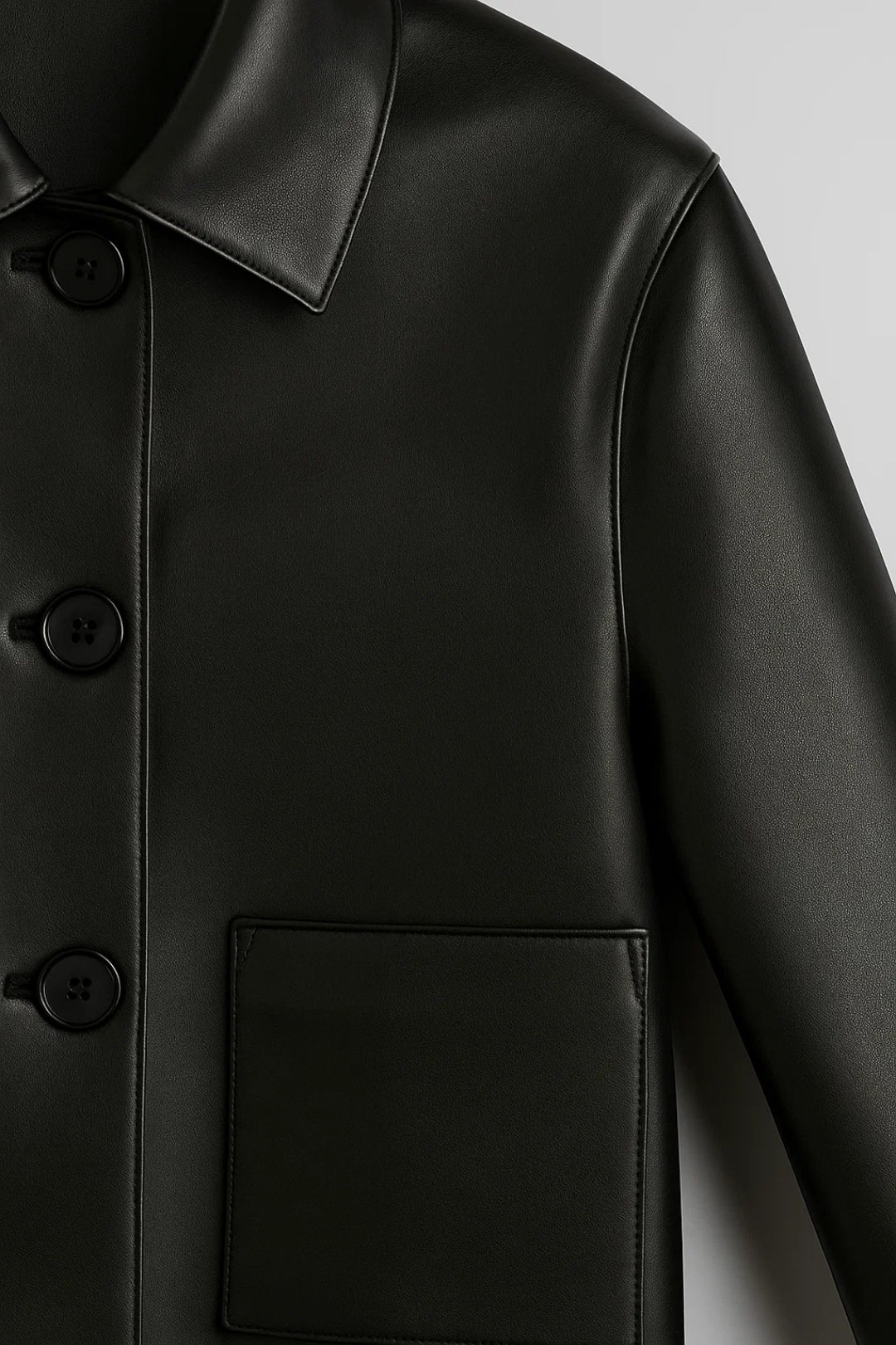 Damesjack met Opgestikte Zakken en Knoopsluiting