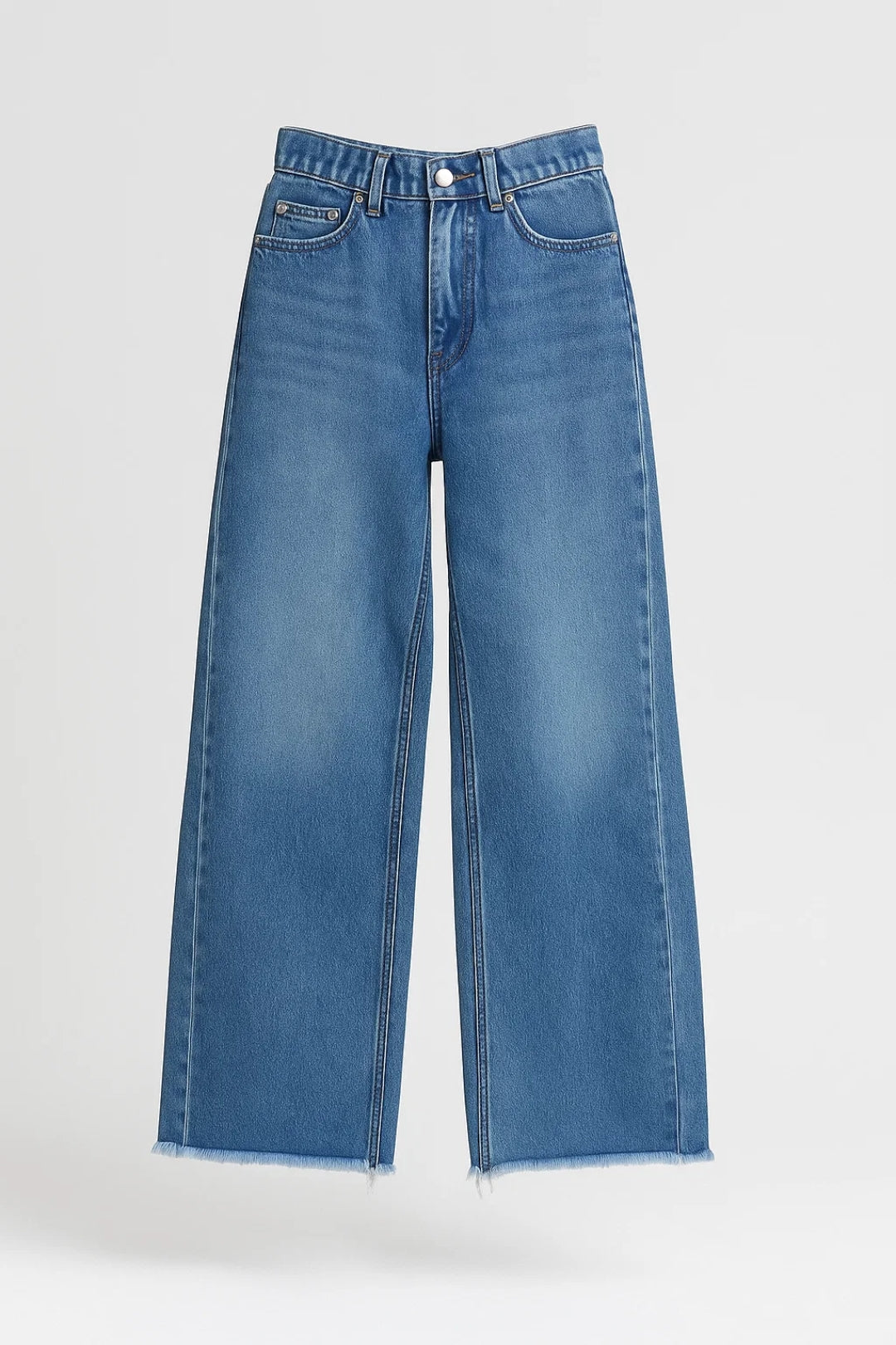 Flared jeans met rafelige zoom