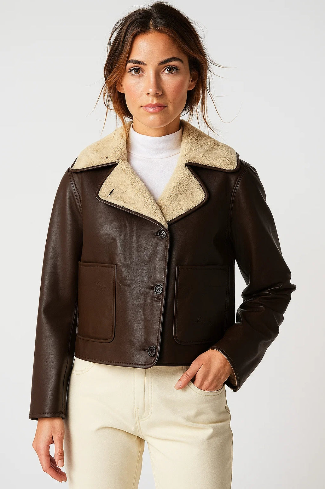 Korte Jas met Imitatiebont