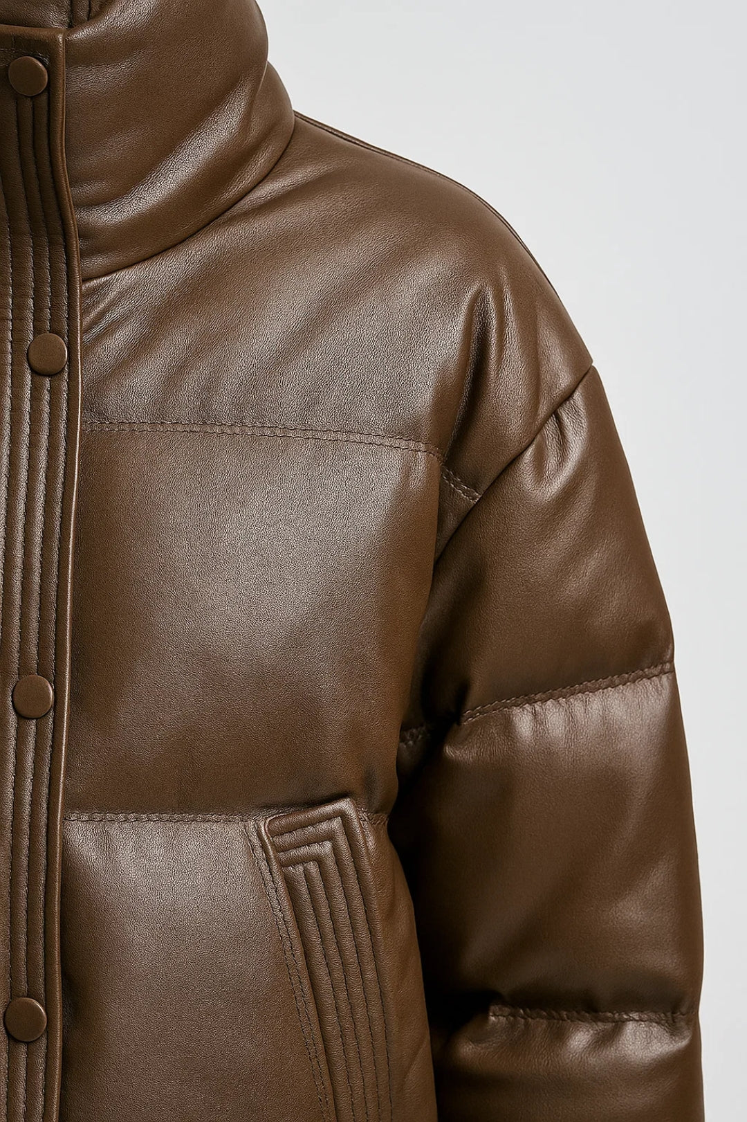 Gewatteerde Damesjas | Hoge Kraag en Verborgen Sluiting | Warm en Modern