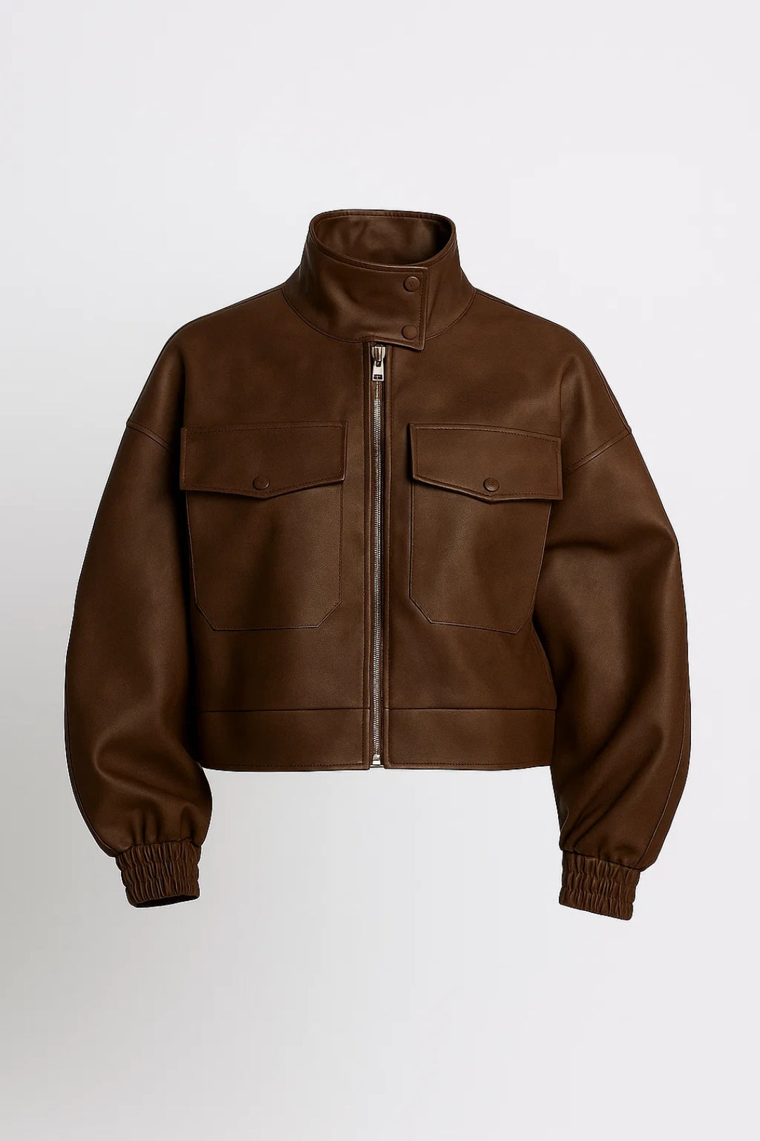 Damesjack met Opstaande Kraag en Klepzakken