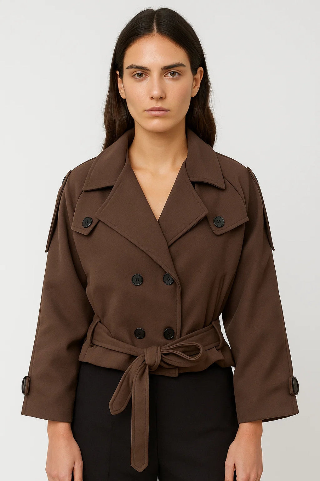 Damesjas met Ceintuur en Epauletten