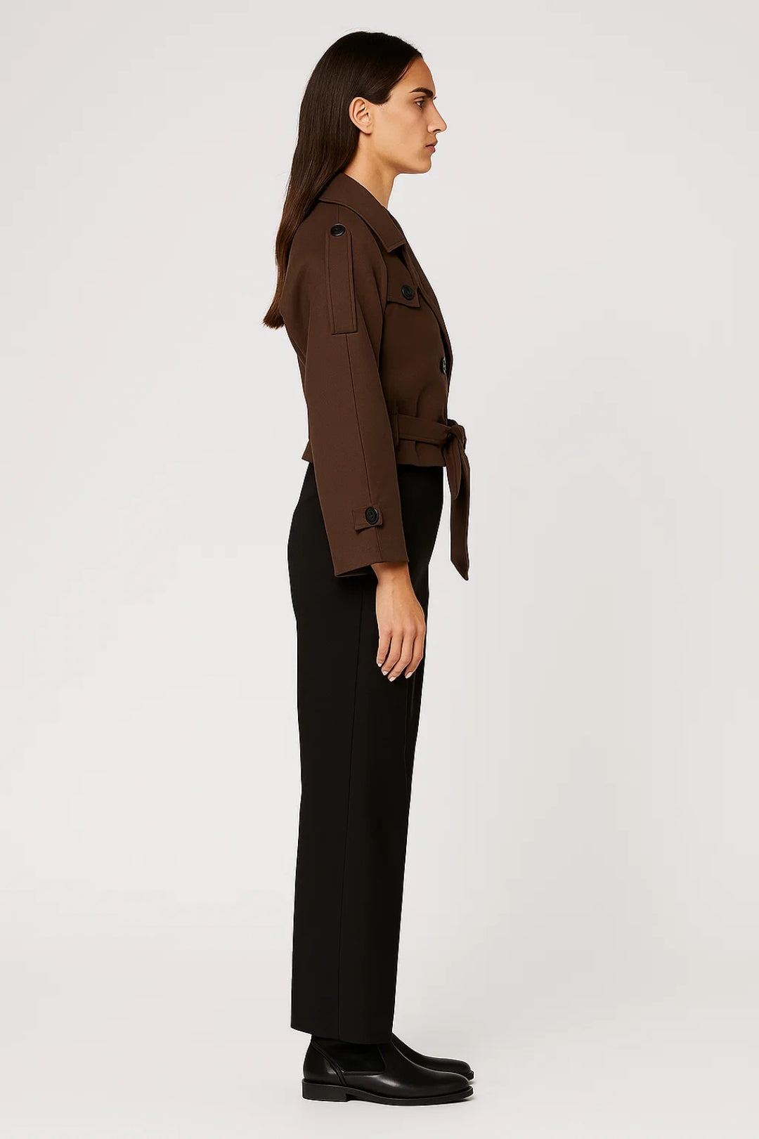 Damesjas met Ceintuur en Epauletten