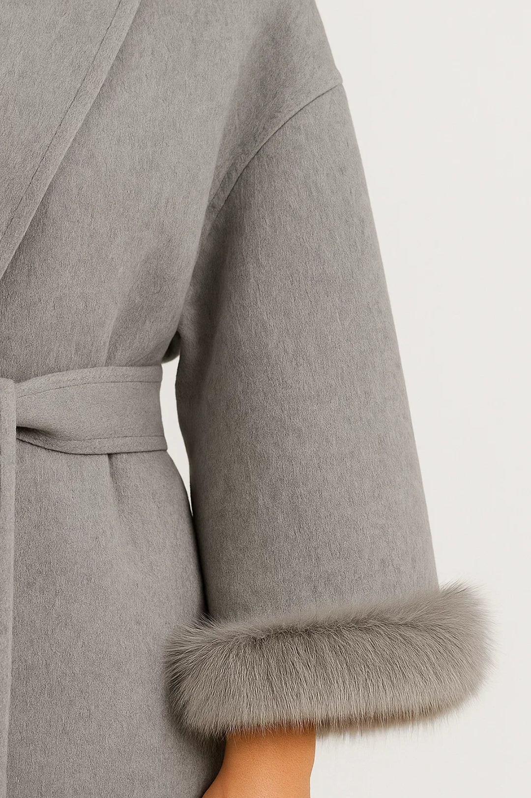 Damesjas met Ceintuur en Brede Kraag