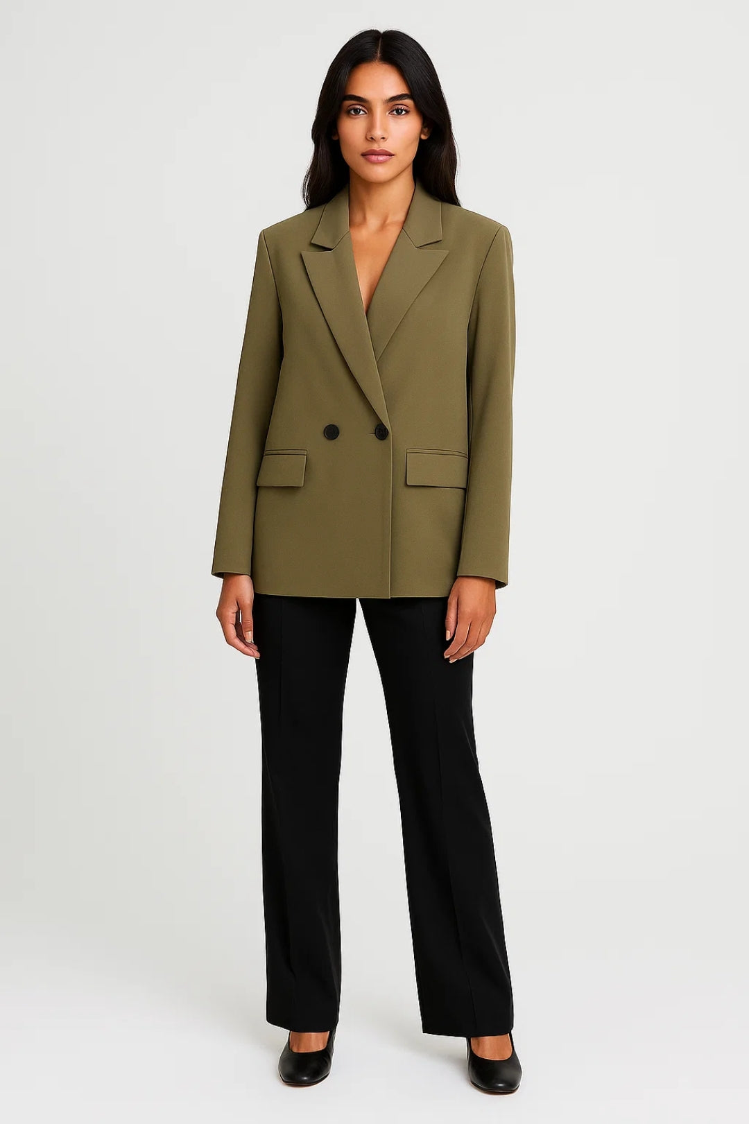 Elegante dubbelrijige blazer