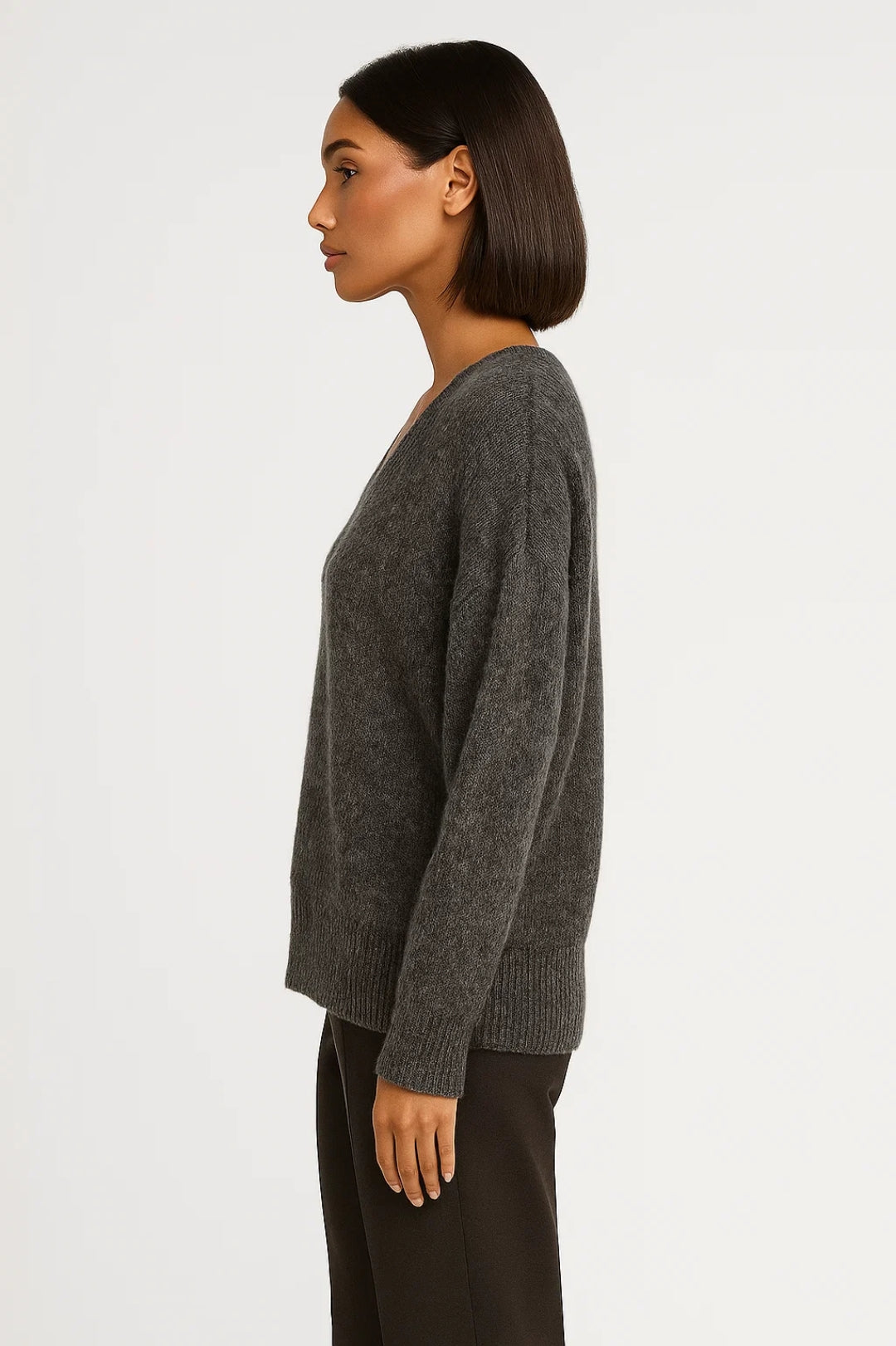 Gebreide Damestrui | V-Hals met Relaxte Pasvorm