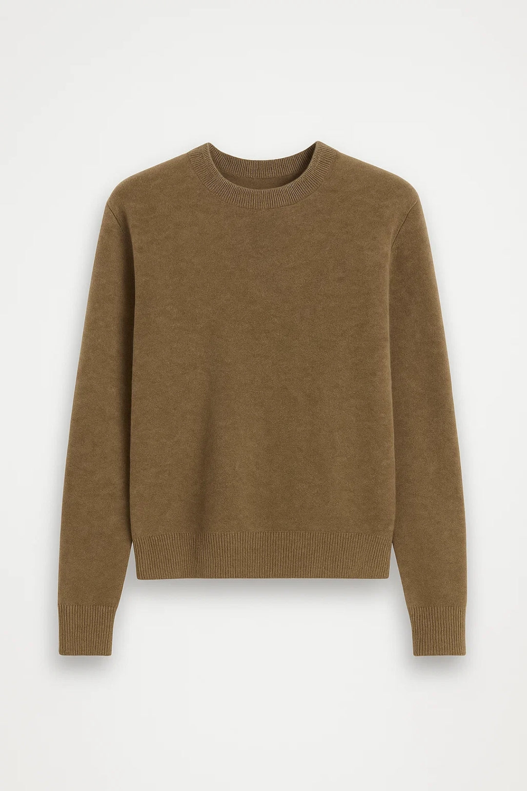 Gebreide Damestrui | Ronde Hals en Geribde Boorden