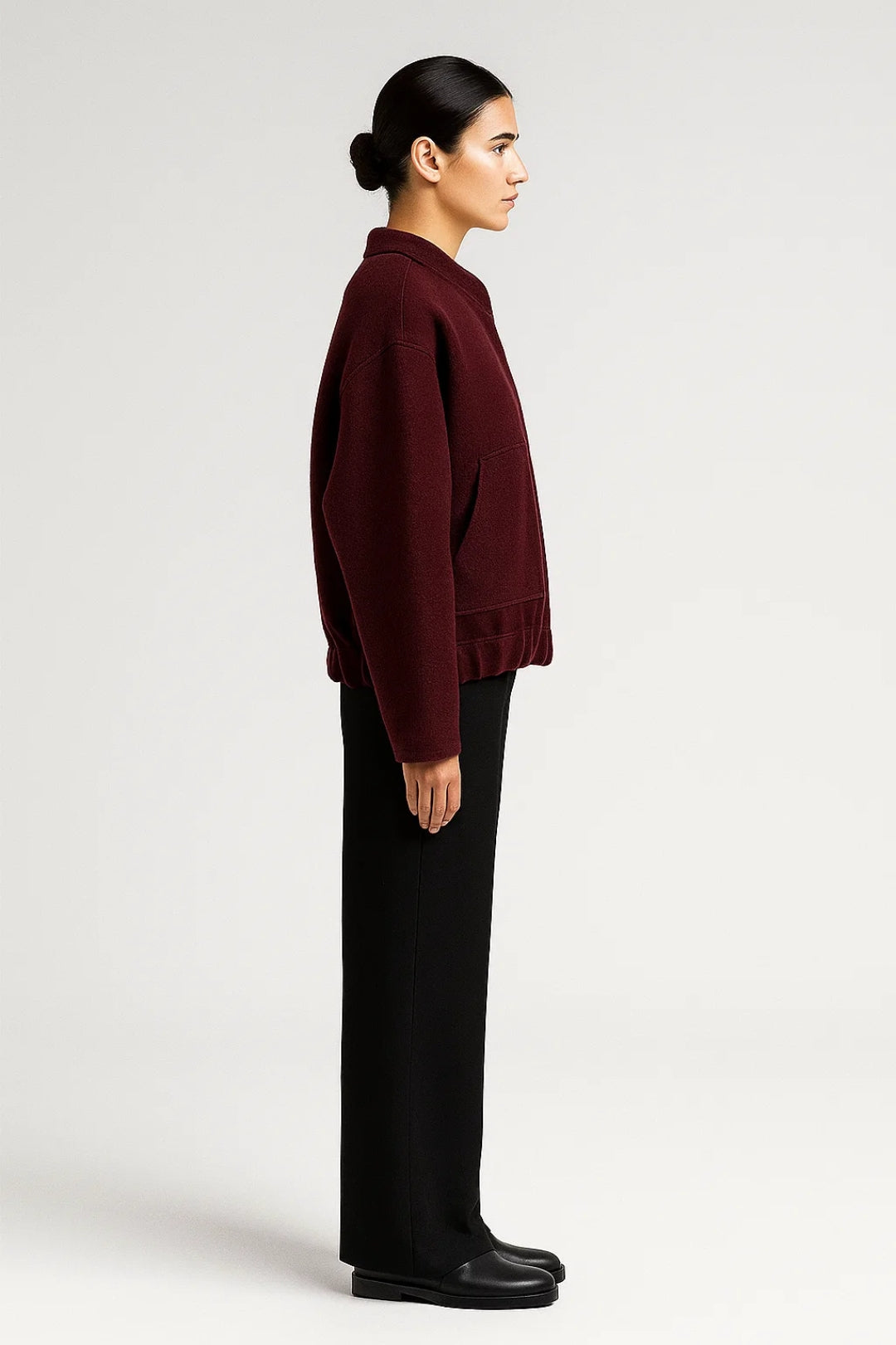 Damesjas met Opstaande Kraag en Steekzakken