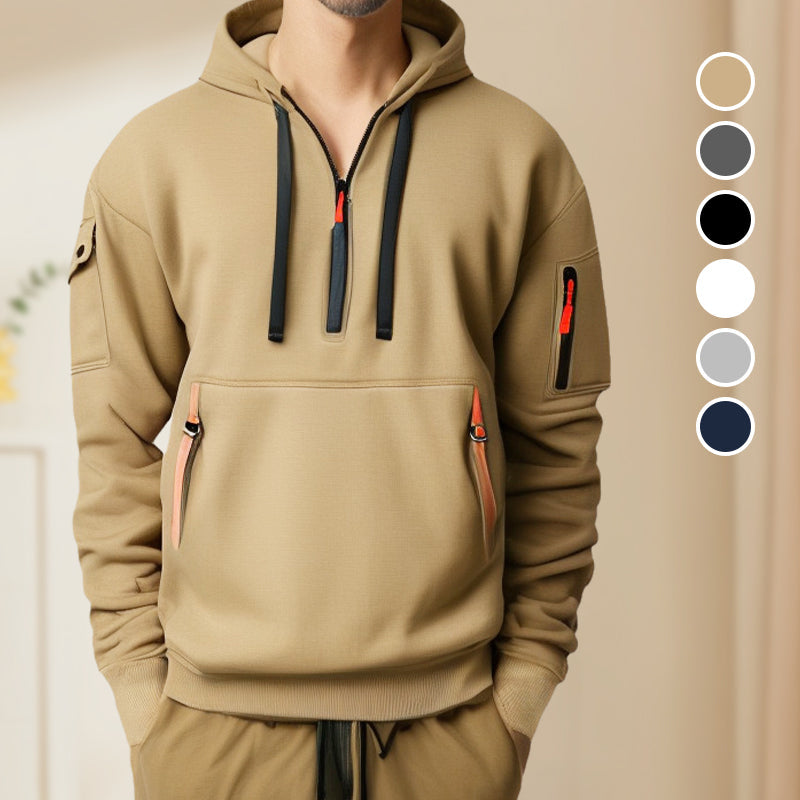 Heren Halve Ritssluiting Hoodie