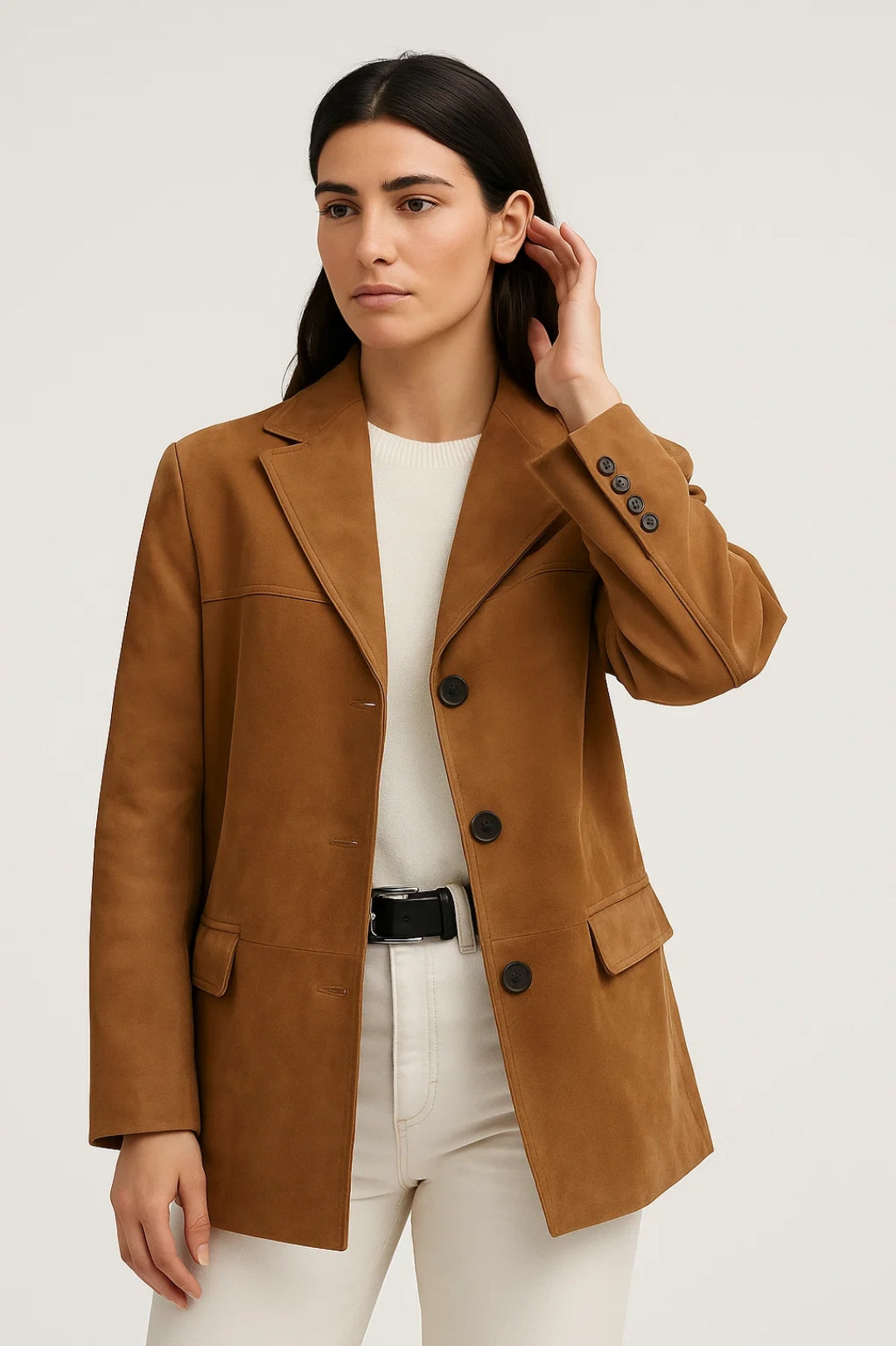 Damesblazer met Knoopsluiting en Reverskraag