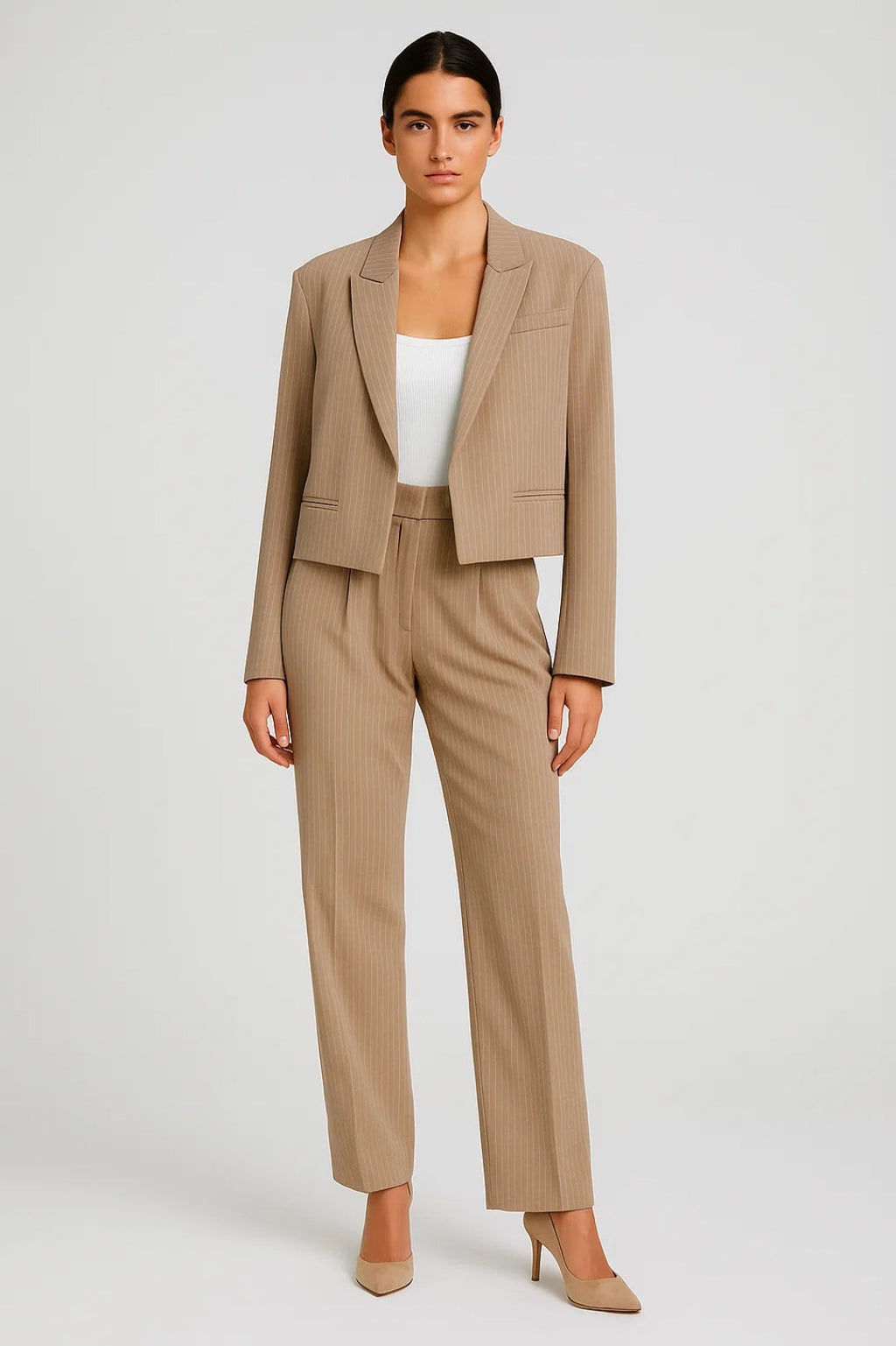 Korte blazer met strepen